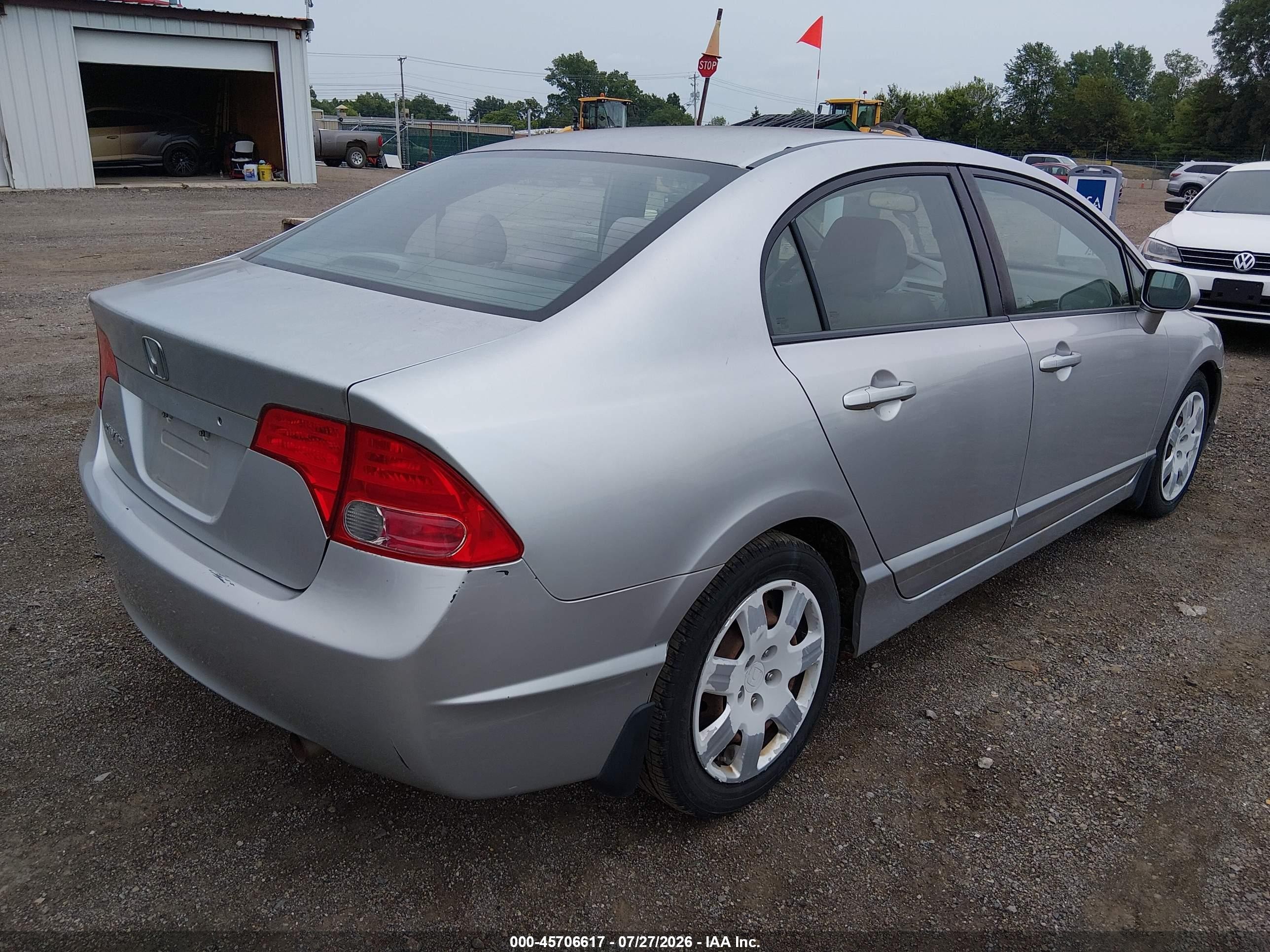 2008 Honda Civic Lx Серебряный vin: 2HGFA16588H337542