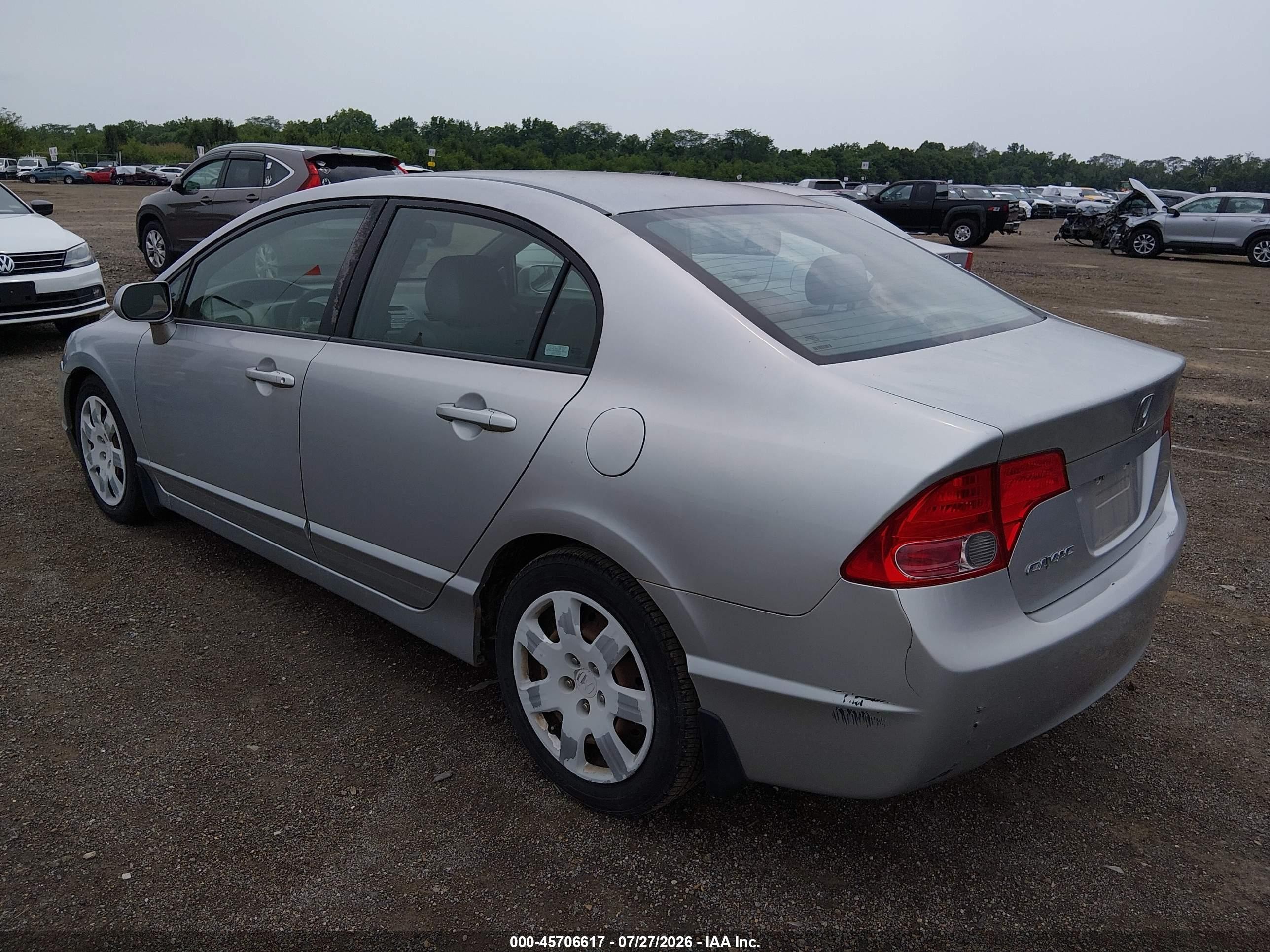 2008 Honda Civic Lx Серебряный vin: 2HGFA16588H337542