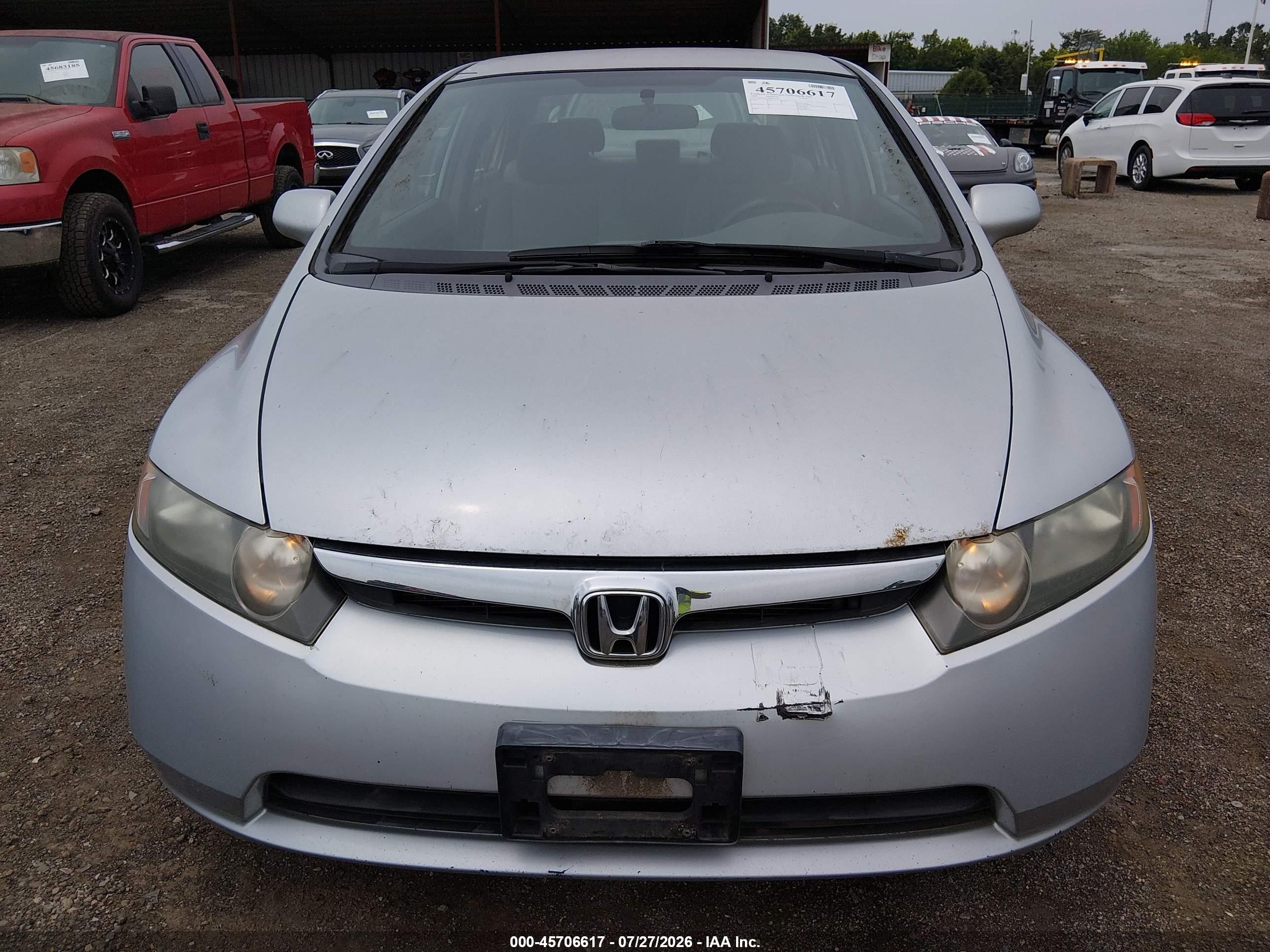 2008 Honda Civic Lx Серебряный vin: 2HGFA16588H337542