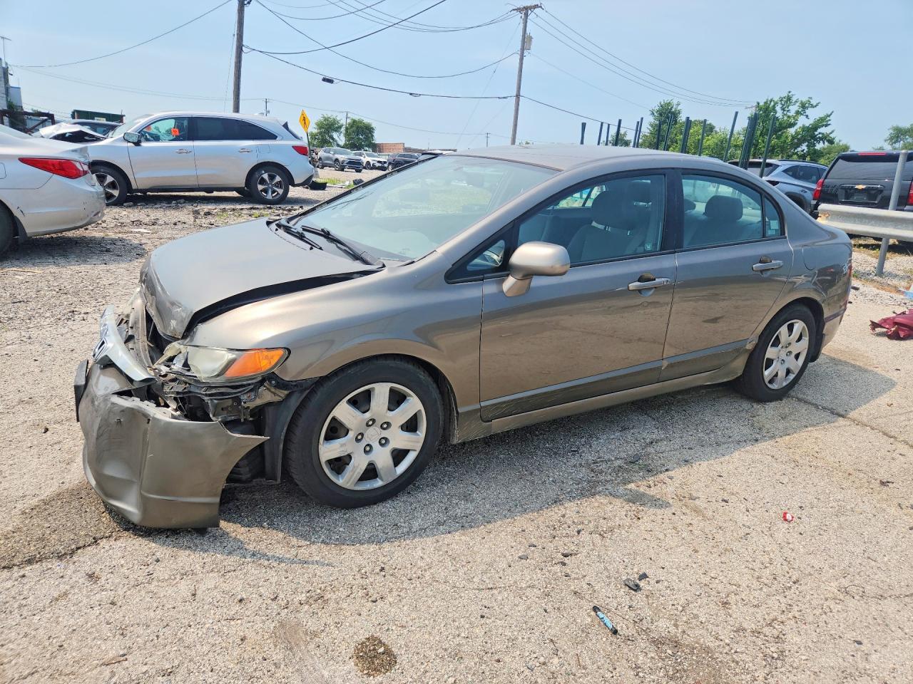 2008 Honda Civic Lx Gray vin: 2HGFA16588H339243
