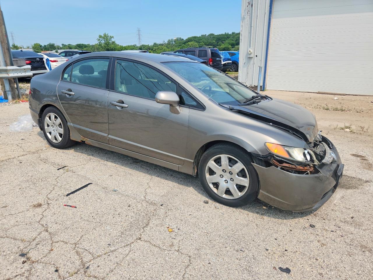 2008 Honda Civic Lx Gray vin: 2HGFA16588H339243