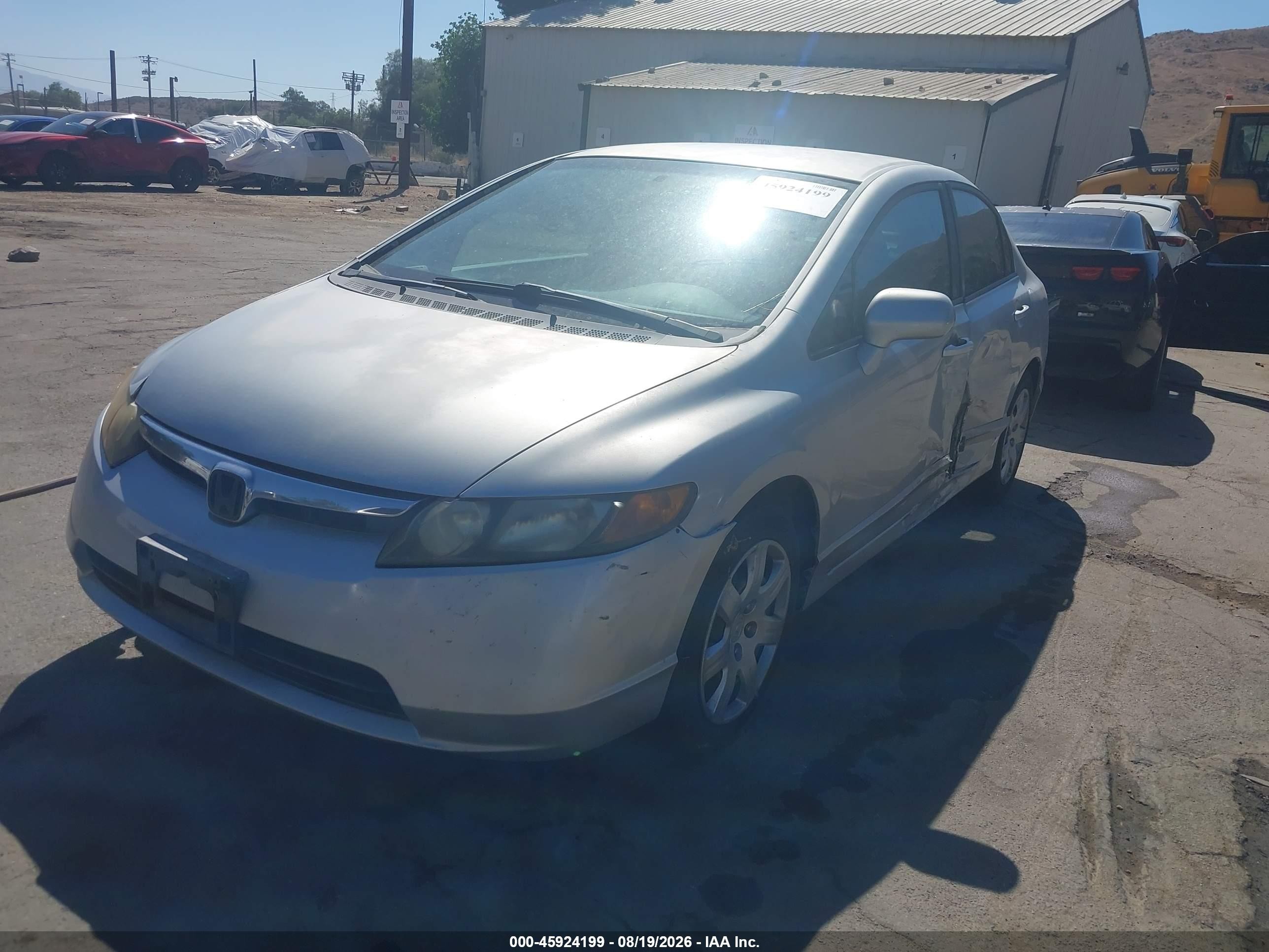 2008 Honda Civic Lx Silver vin: 2HGFA16588H348461
