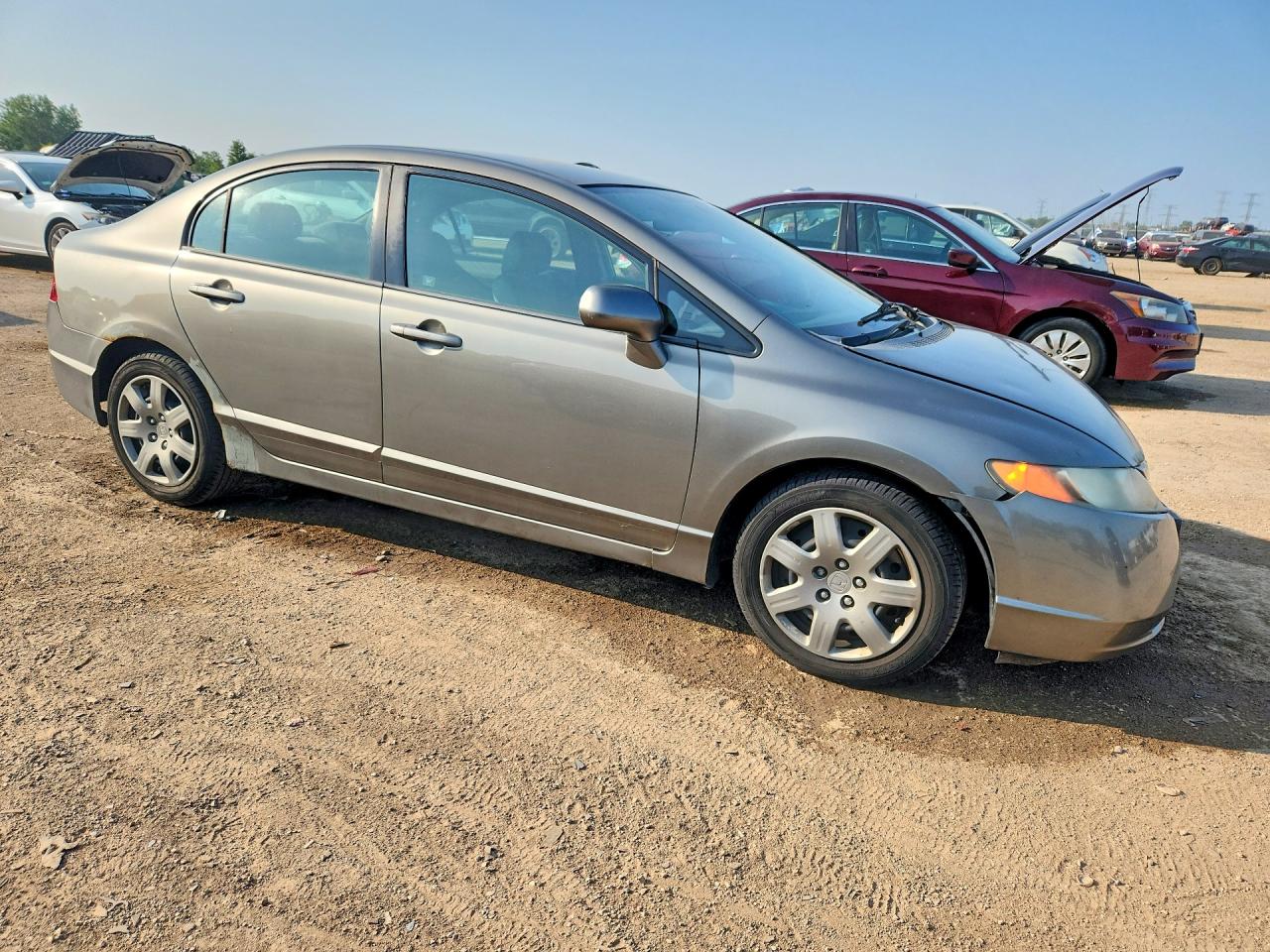 2008 Honda Civic Lx Gray vin: 2HGFA16588H352946