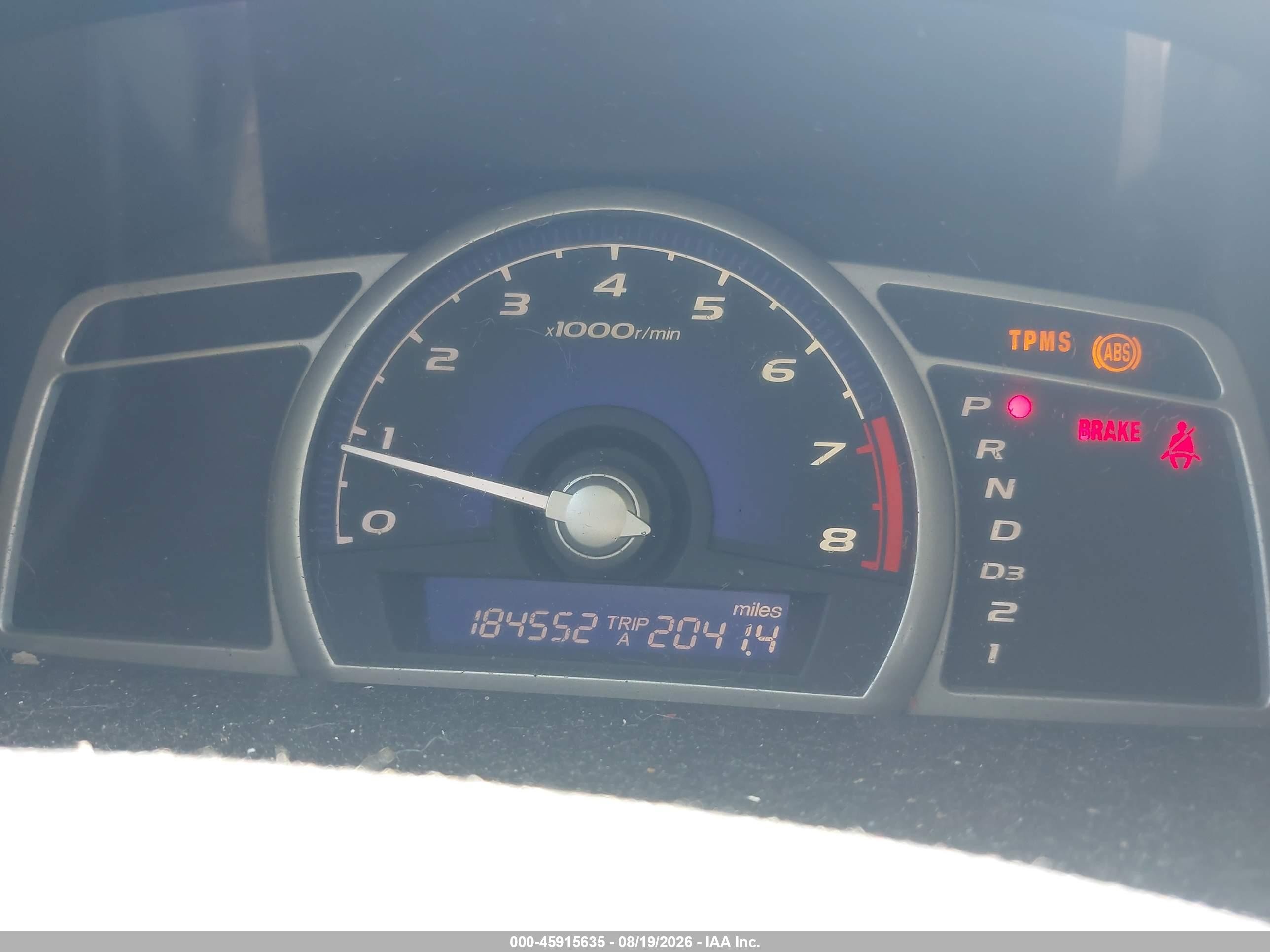 2008 Honda Civic Lx Blue vin: 2HGFA16588H501596