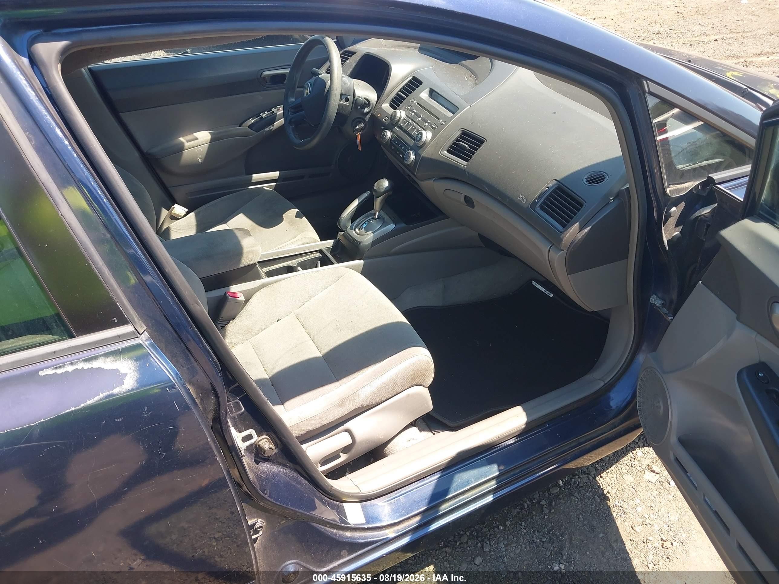 2008 Honda Civic Lx Blue vin: 2HGFA16588H501596