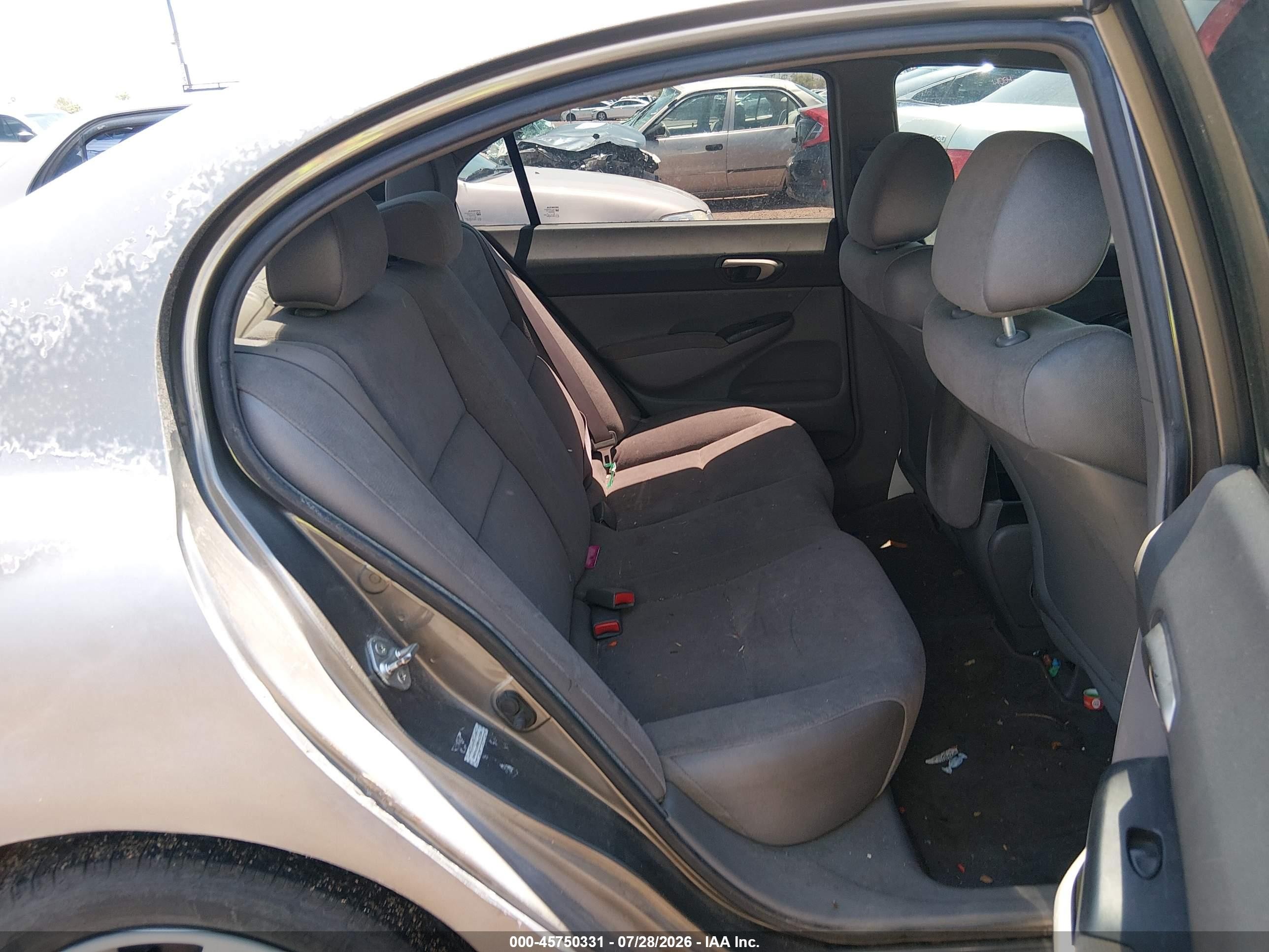 2008 Honda Civic Lx Gray vin: 2HGFA16588H527258