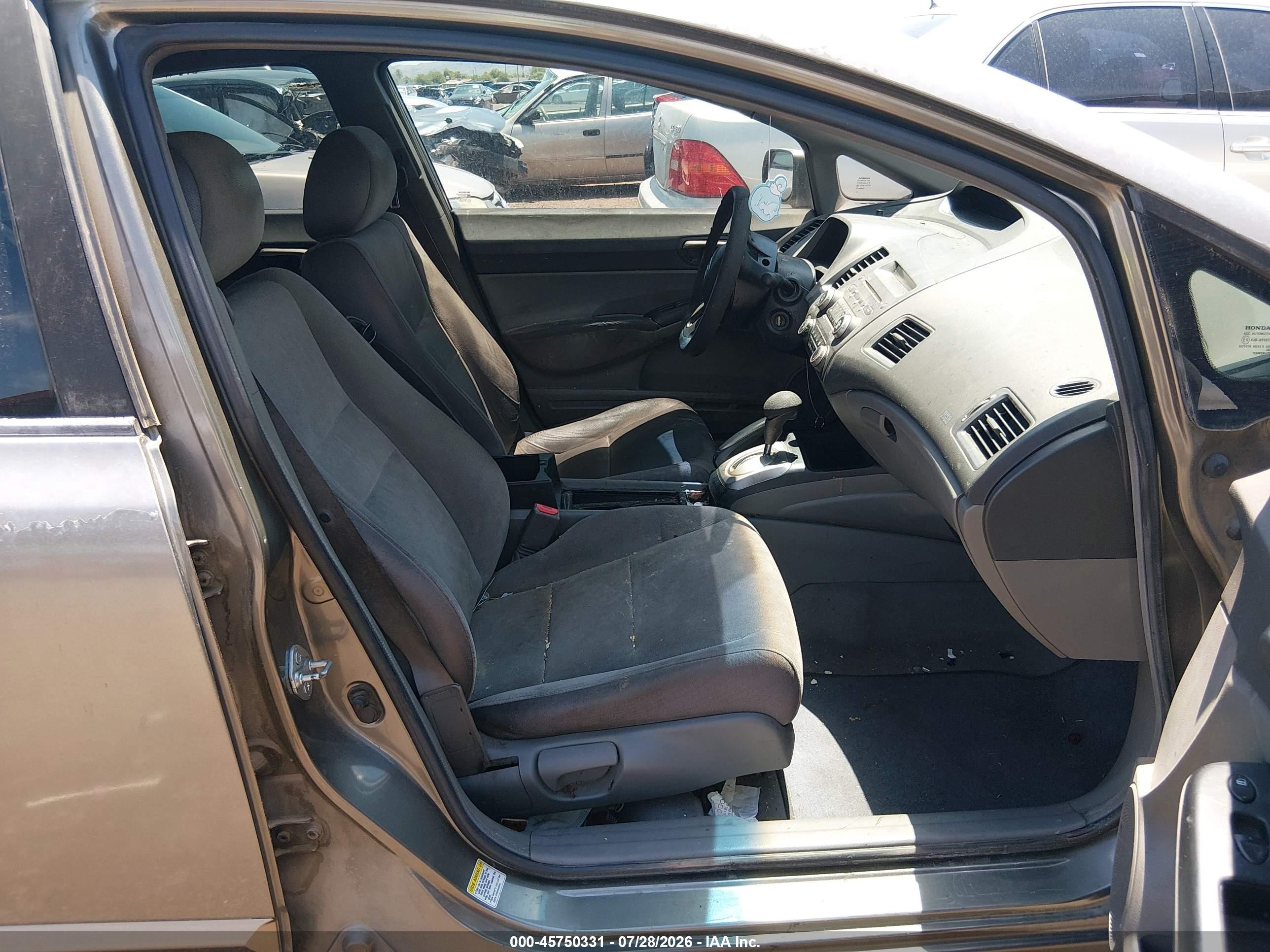 2008 Honda Civic Lx Gray vin: 2HGFA16588H527258