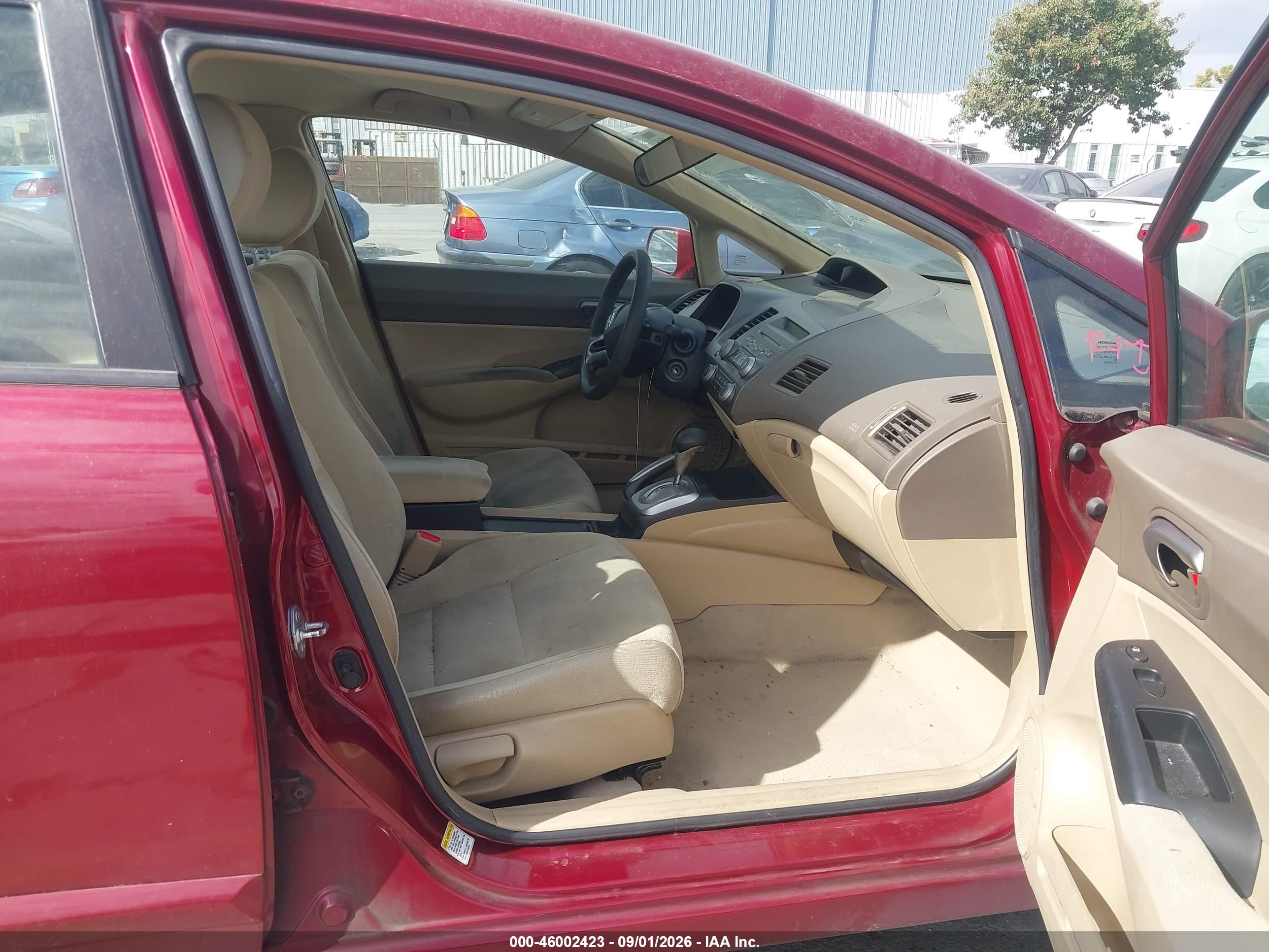 2008 Honda Civic Lx Burgundy vin: 2HGFA16588H532475