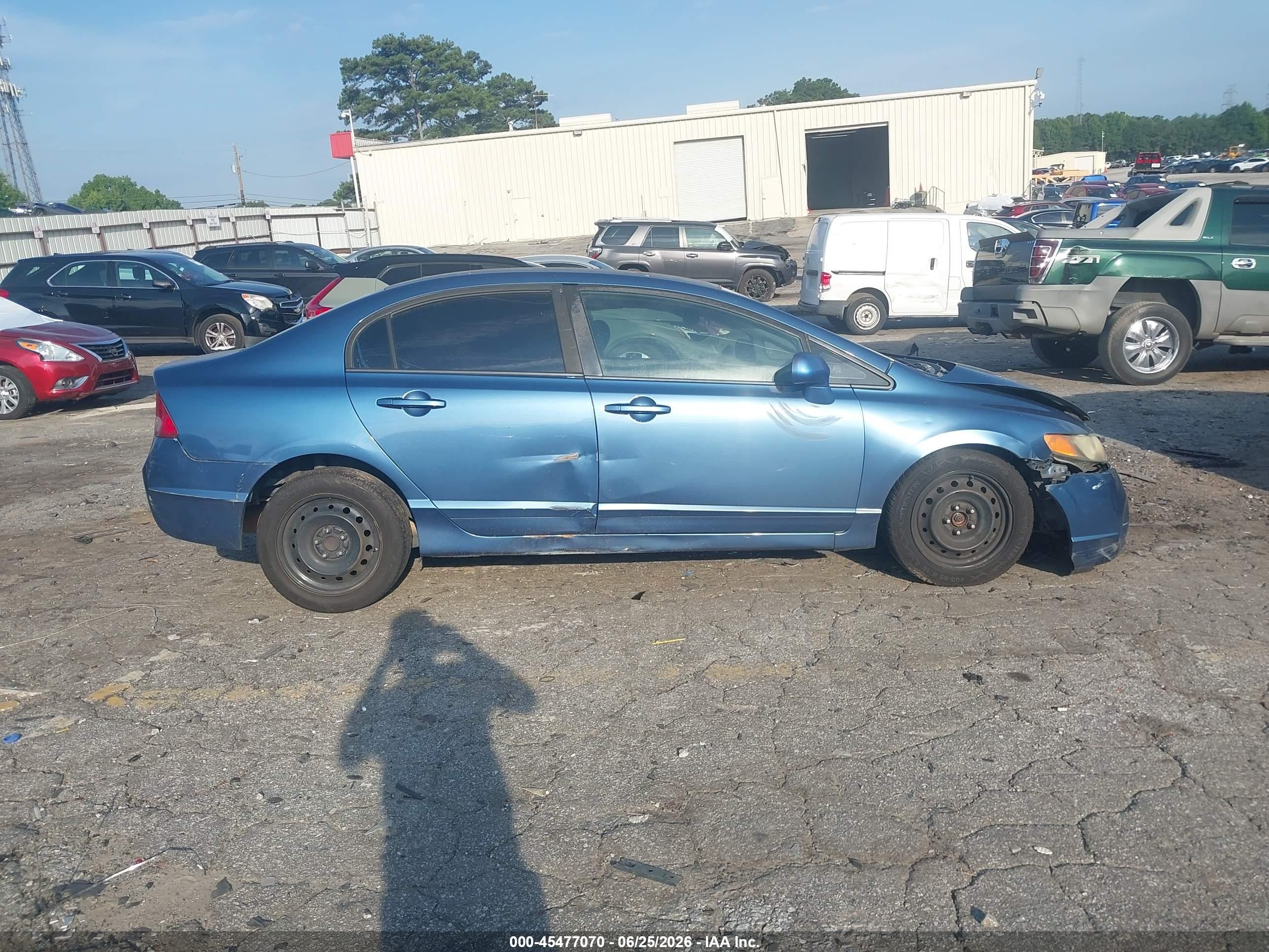2008 Honda Civic Lx Blue vin: 2HGFA16588H535456