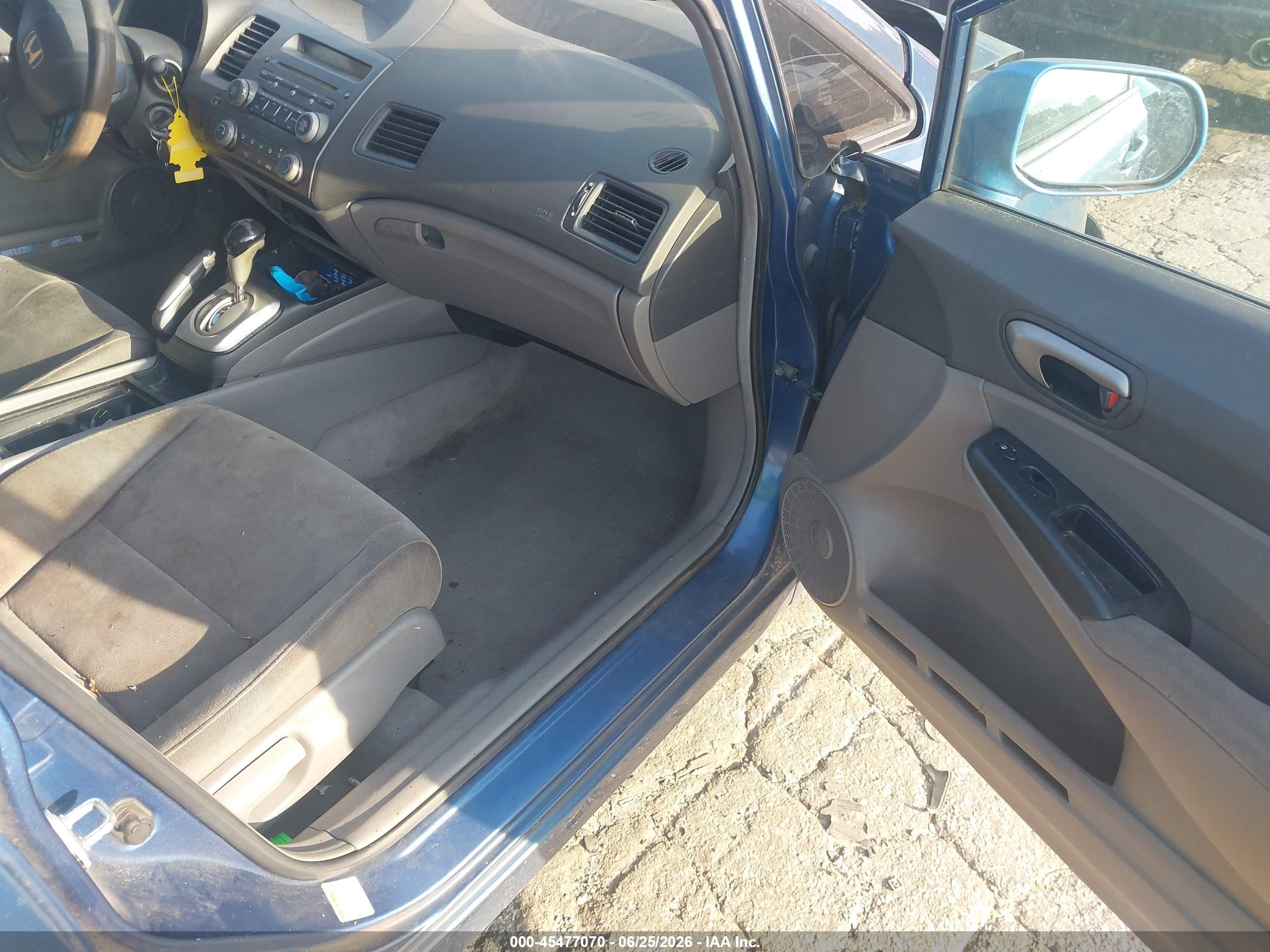 2008 Honda Civic Lx Blue vin: 2HGFA16588H535456
