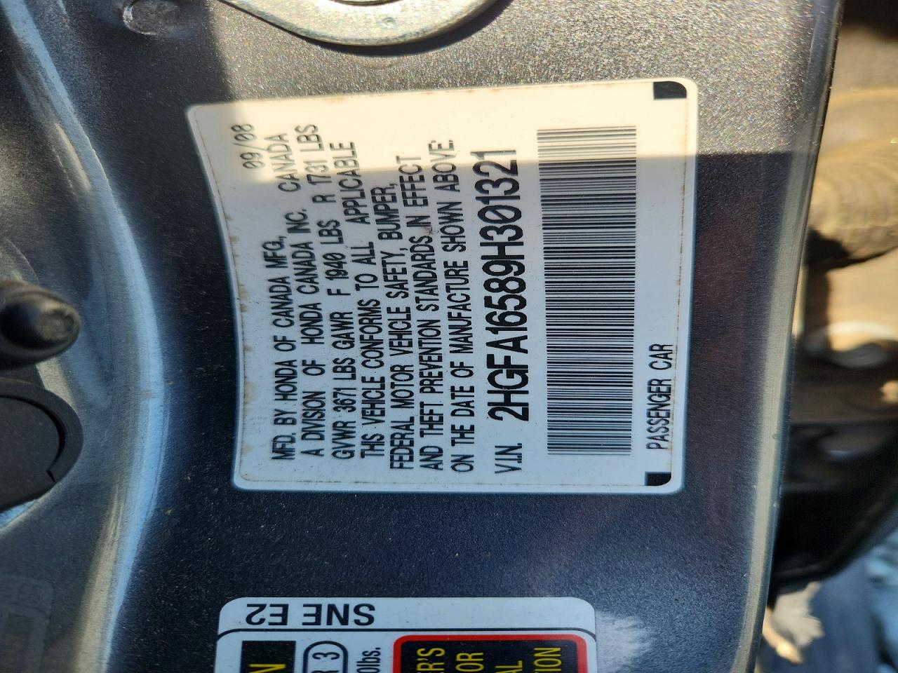 2009 Honda Civic Lx Gray vin: 2HGFA16589H301321