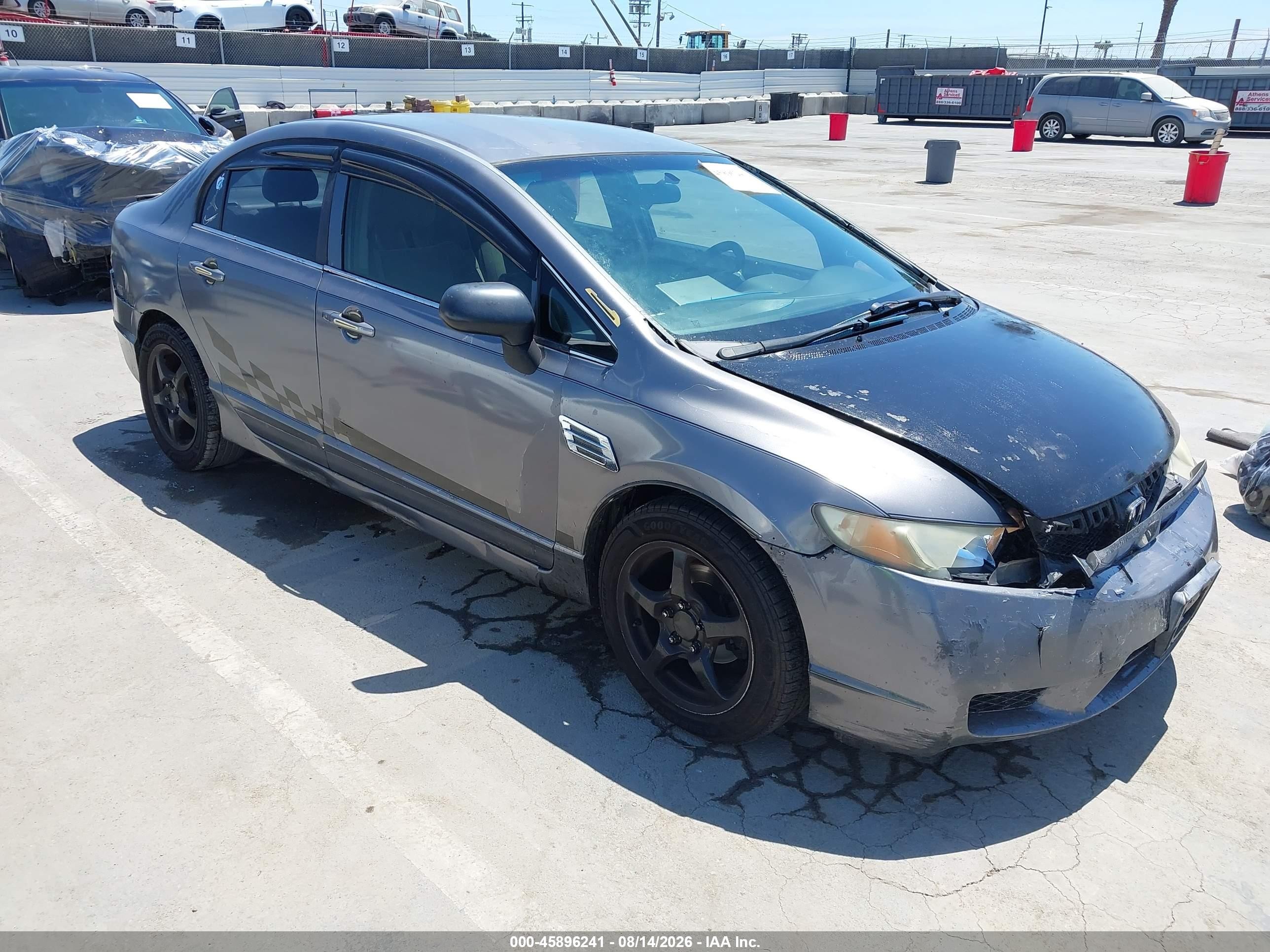 2009 Honda Civic Lx Gray vin: 2HGFA16589H322735
