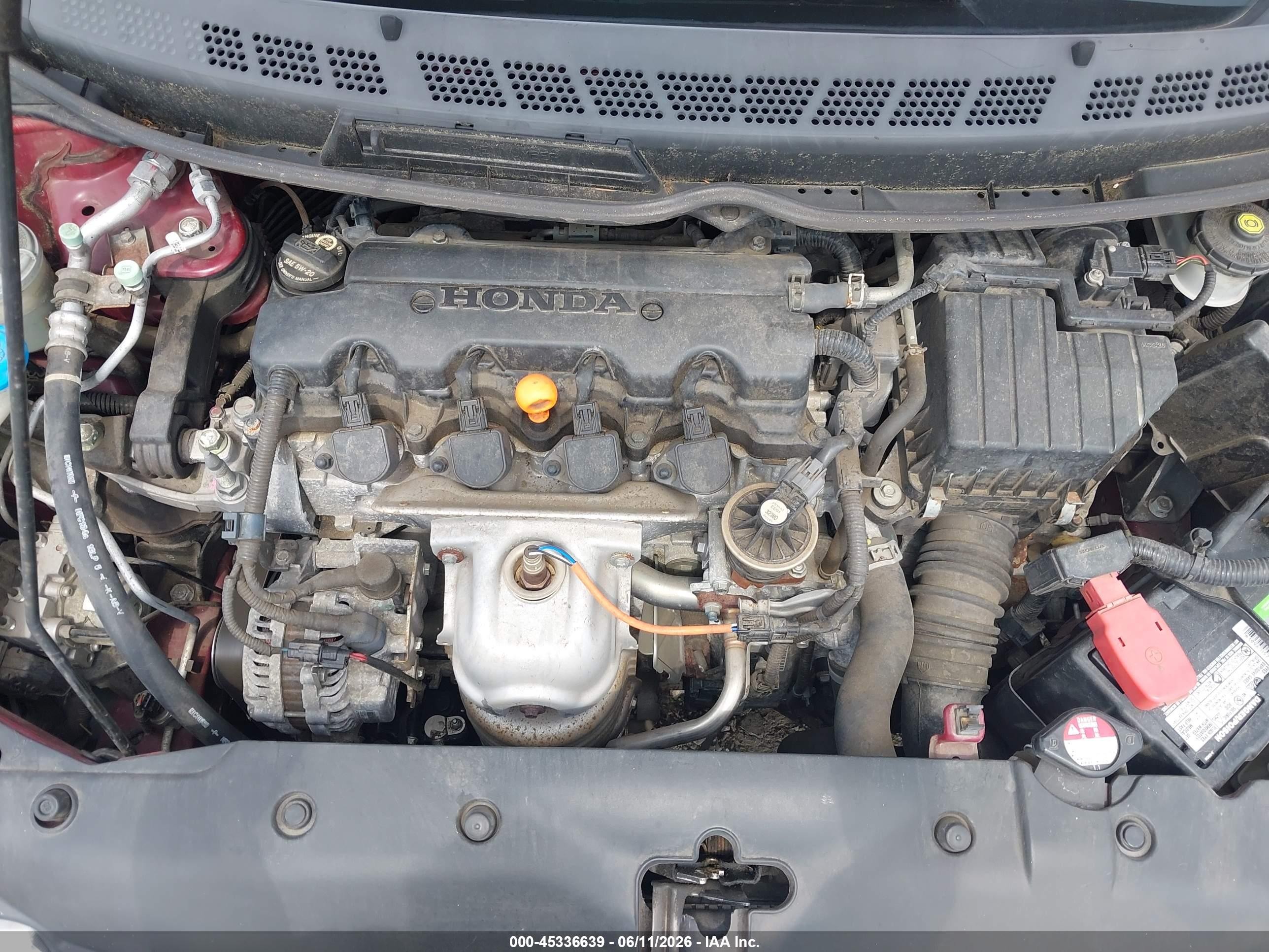 2009 Honda Civic Lx Maroon vin: 2HGFA16589H335890