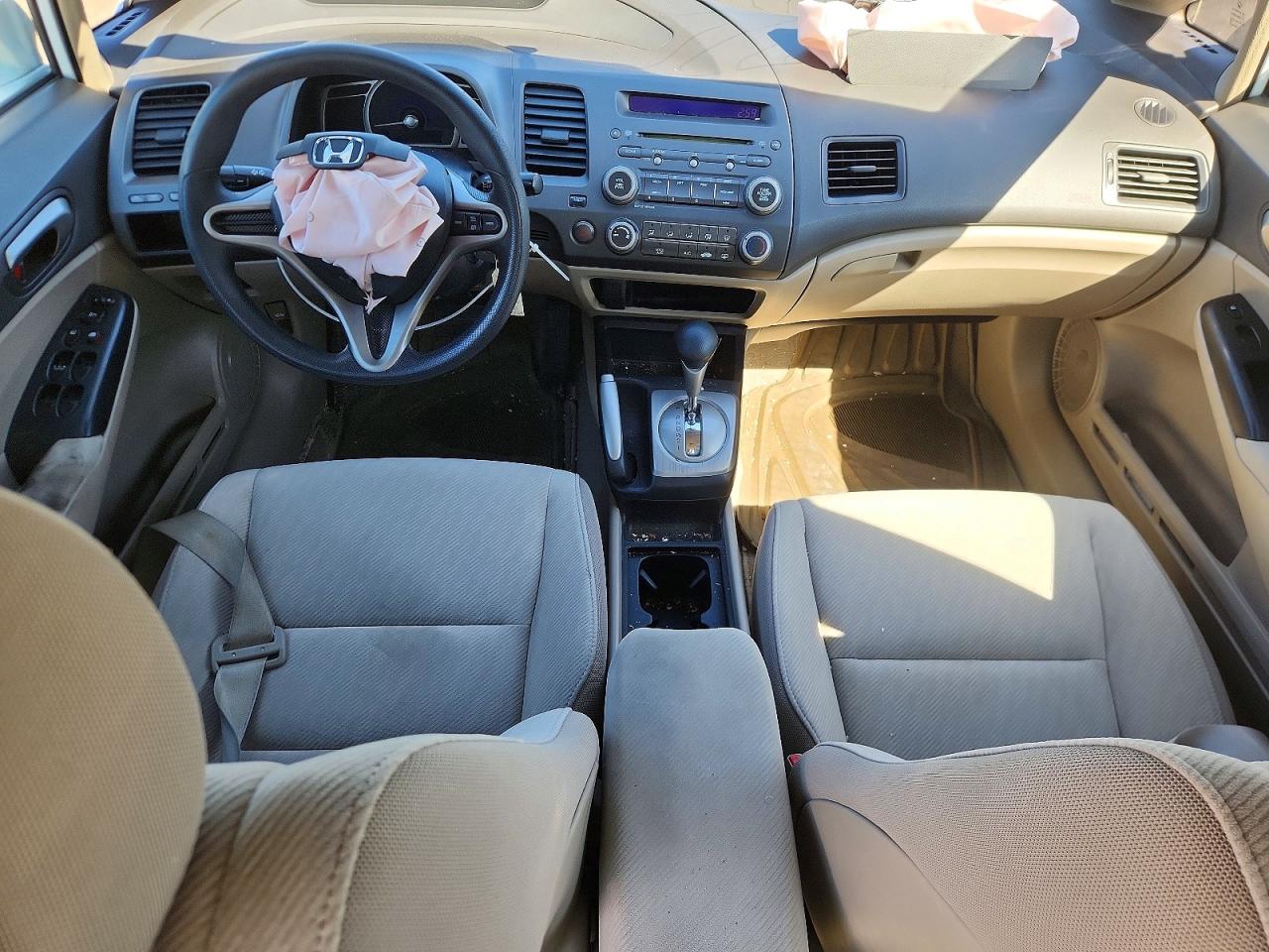 2009 Honda Civic Lx White vin: 2HGFA16589H368372