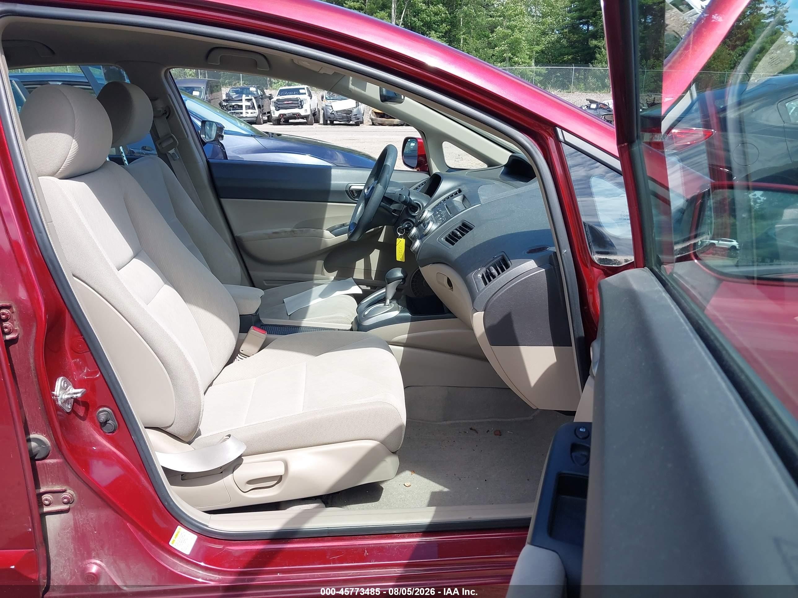 2009 Honda Civic Lx Red vin: 2HGFA16589H524538