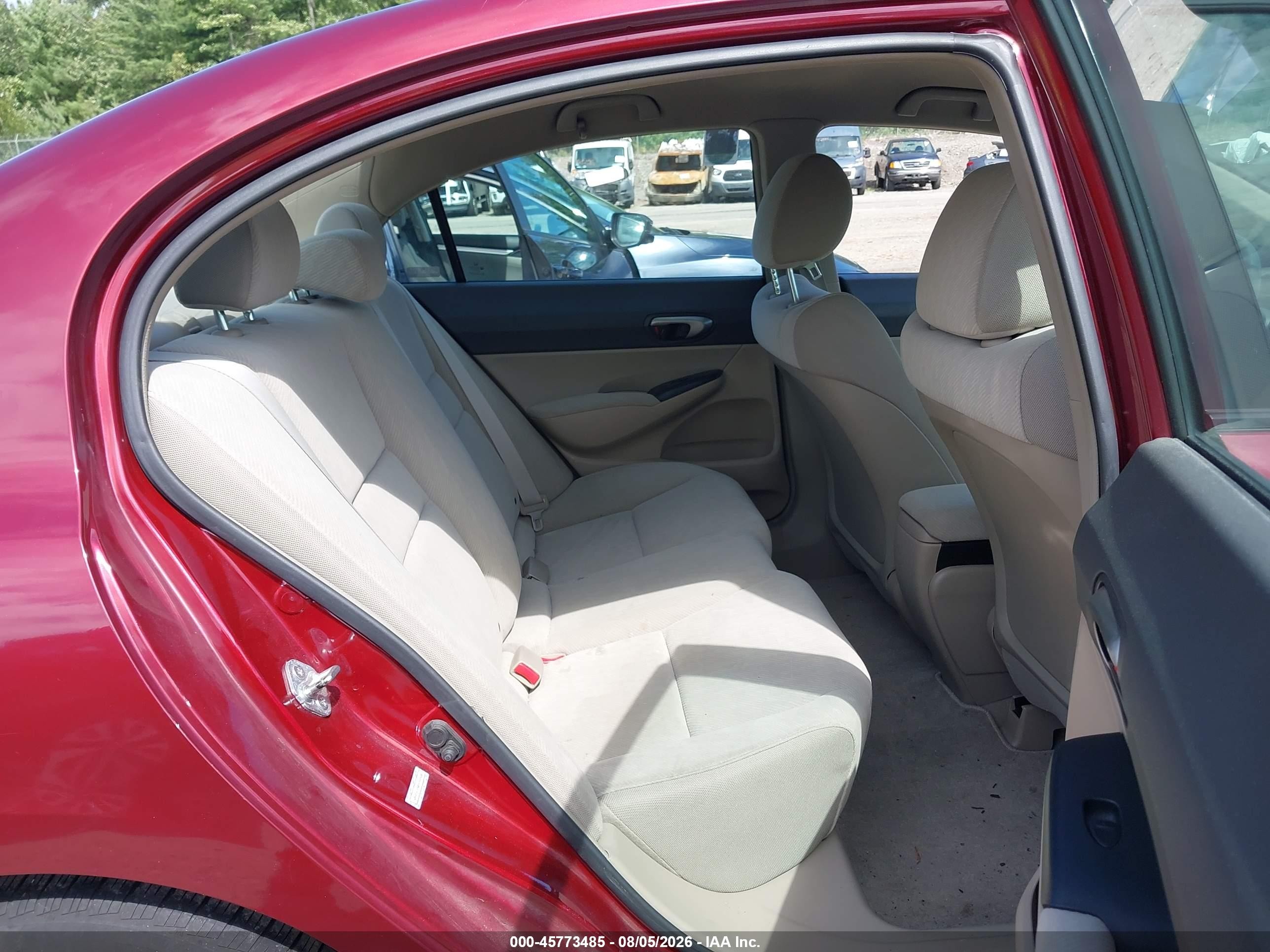 2009 Honda Civic Lx Red vin: 2HGFA16589H524538