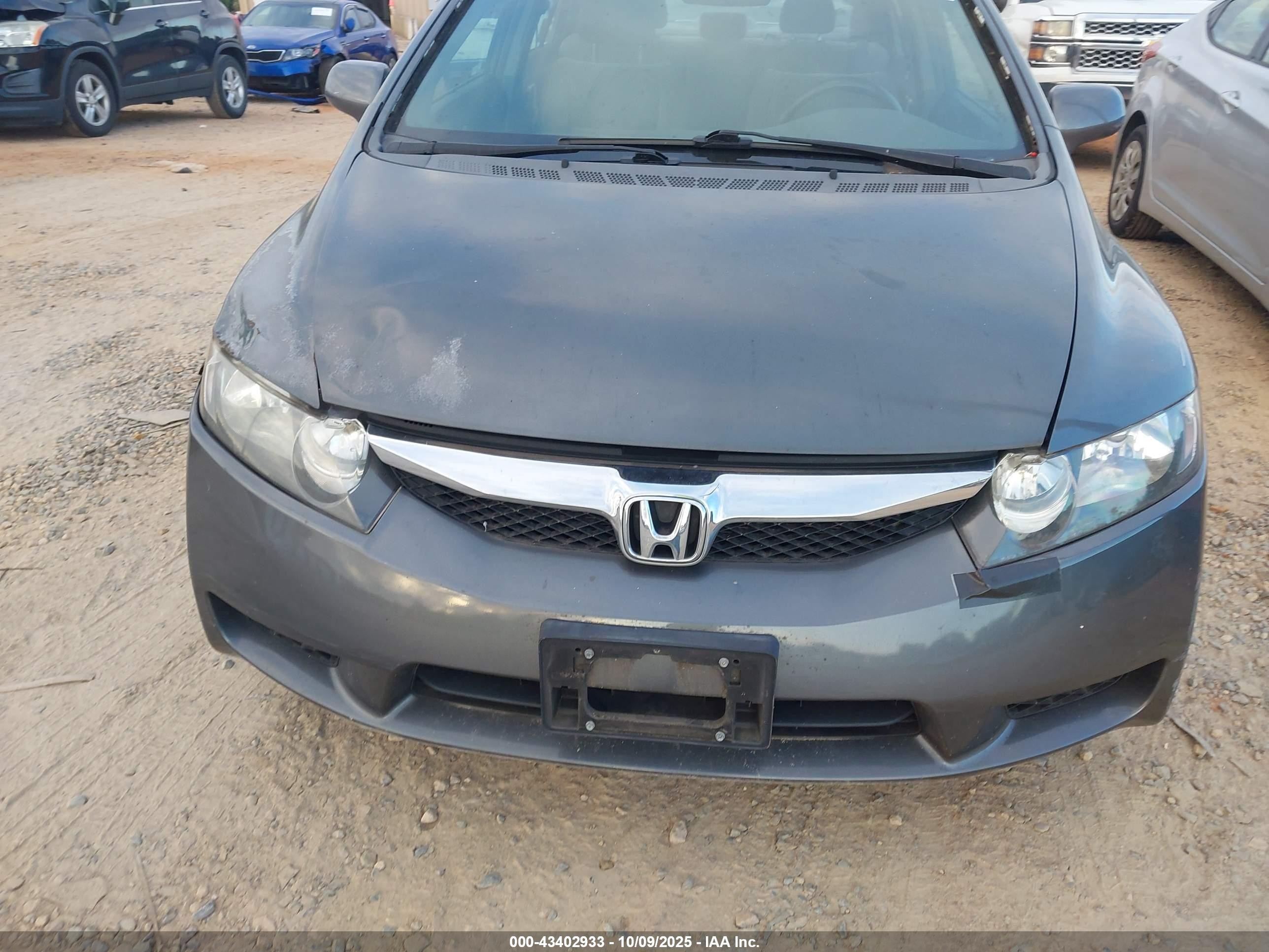 2009 Honda Civic Lx Gray vin: 2HGFA16589H526063