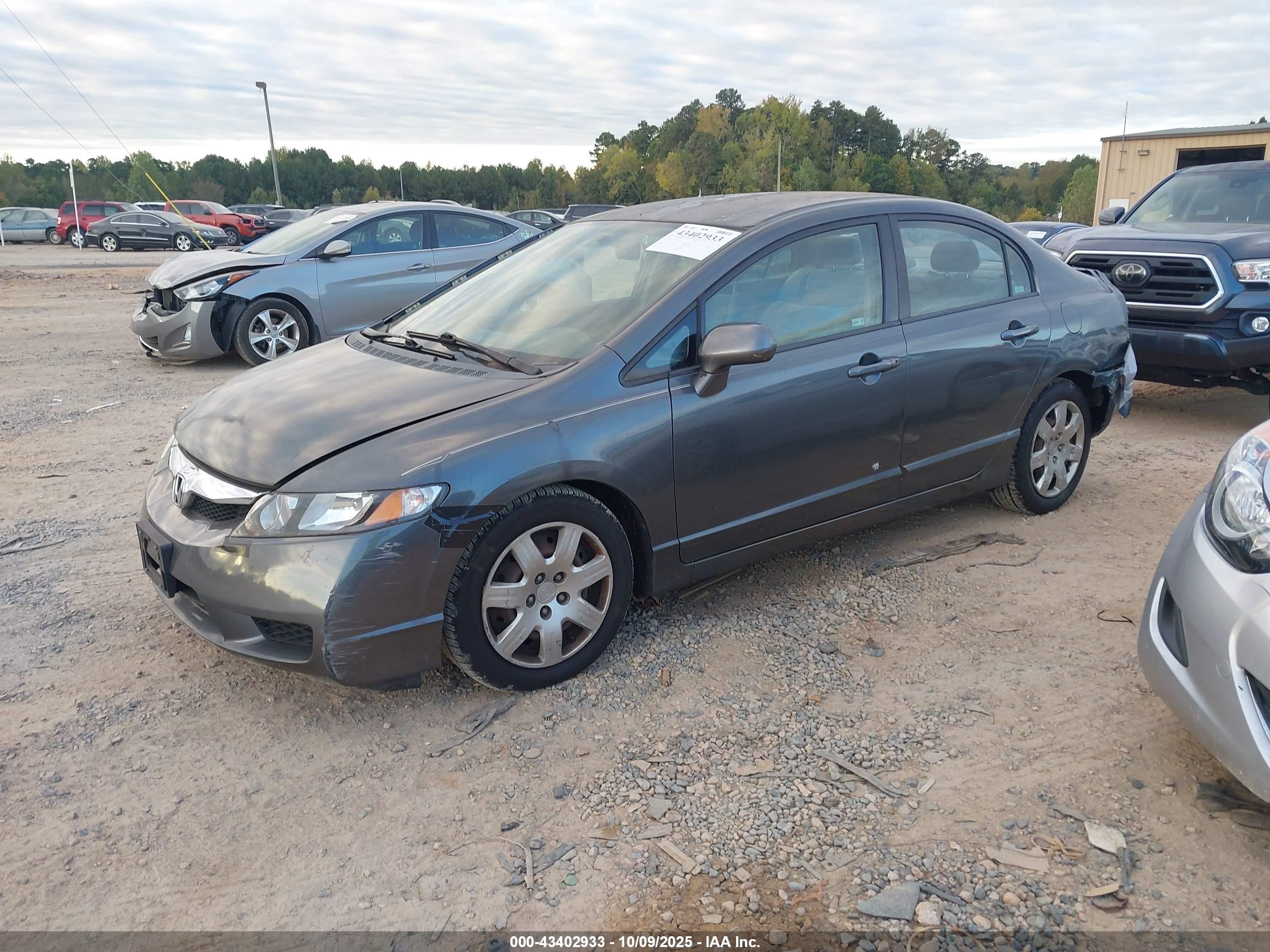 2009 Honda Civic Lx Gray vin: 2HGFA16589H526063