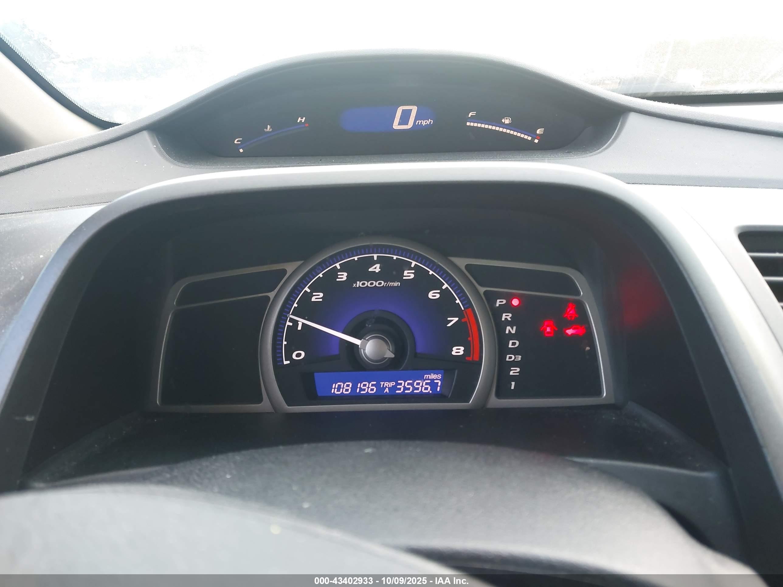 2009 Honda Civic Lx Gray vin: 2HGFA16589H526063