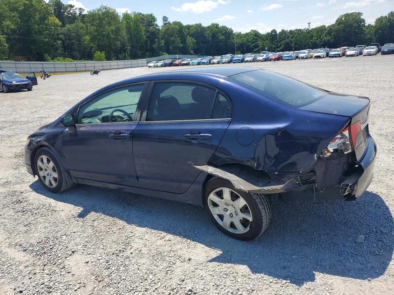 2009 Honda Civic Lx Blue vin: 2HGFA16589H533398