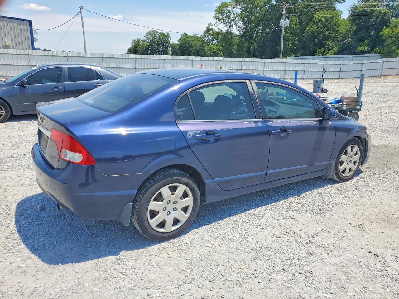 2009 Honda Civic Lx Blue vin: 2HGFA16589H533398