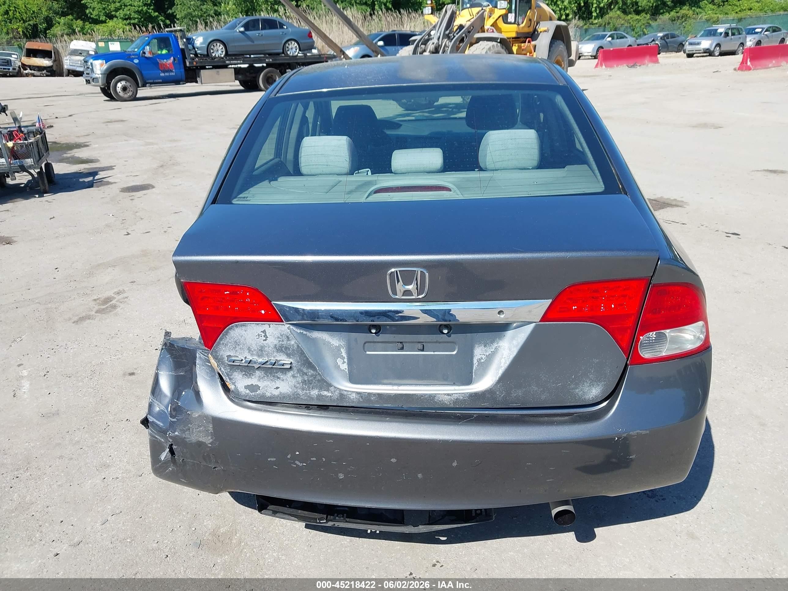 2009 Honda Civic Lx Gray vin: 2HGFA16589H538973