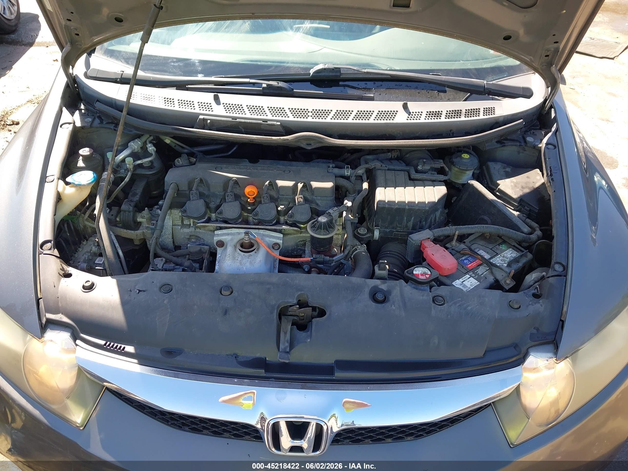 2009 Honda Civic Lx Gray vin: 2HGFA16589H538973
