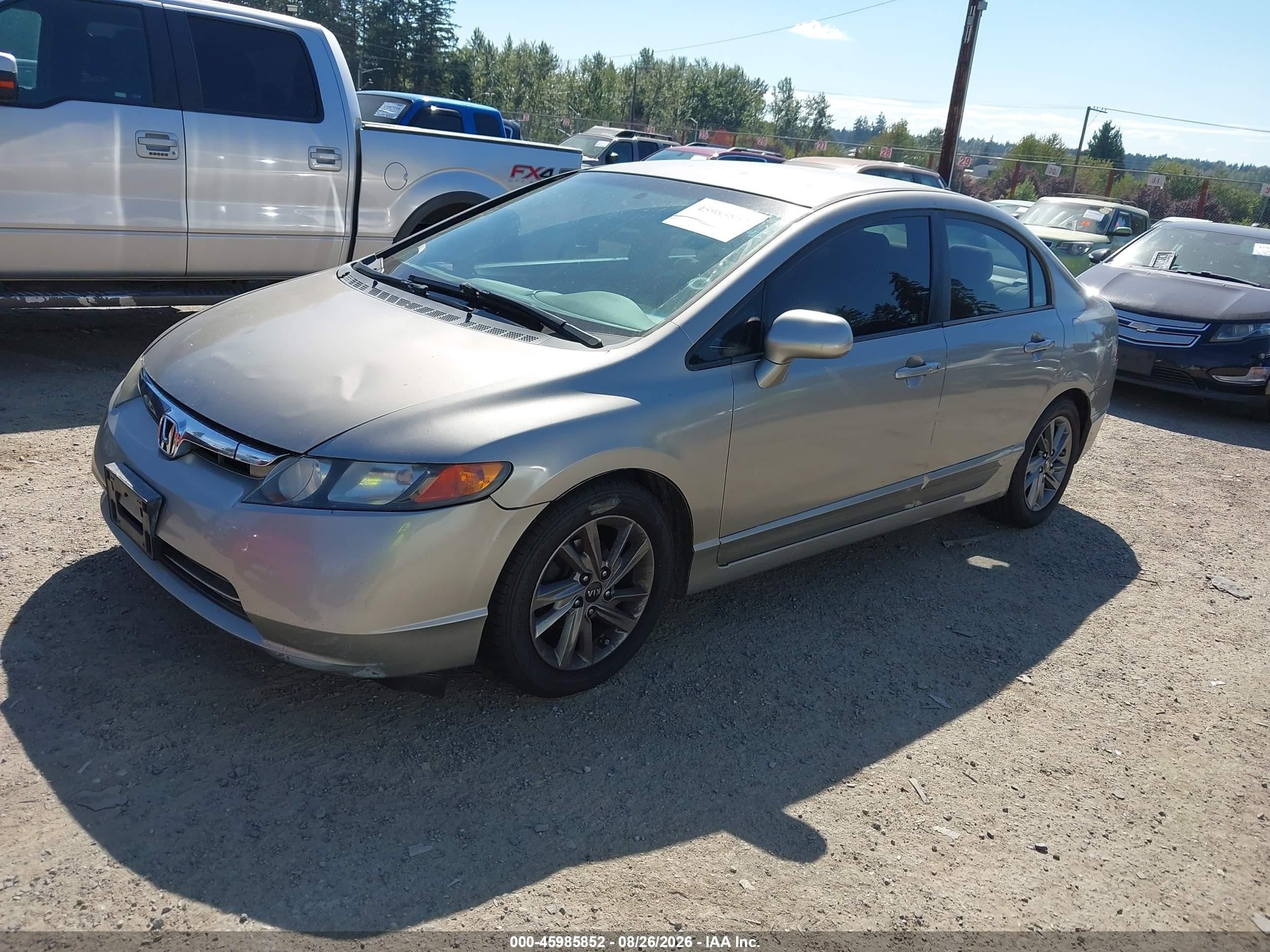 2006 Honda Civic Lx Champagne vin: 2HGFA16596H520901