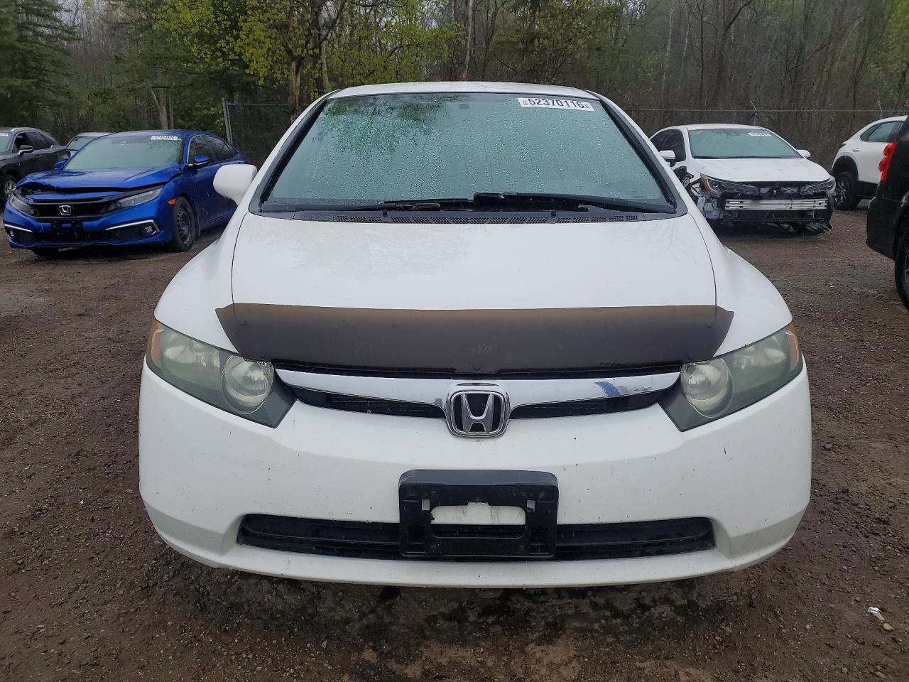 2007 Honda Civic Lx White vin: 2HGFA16597H019217