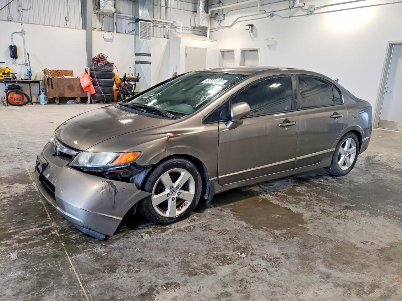2007 Honda Civic Lx Gray vin: 2HGFA16597H106907