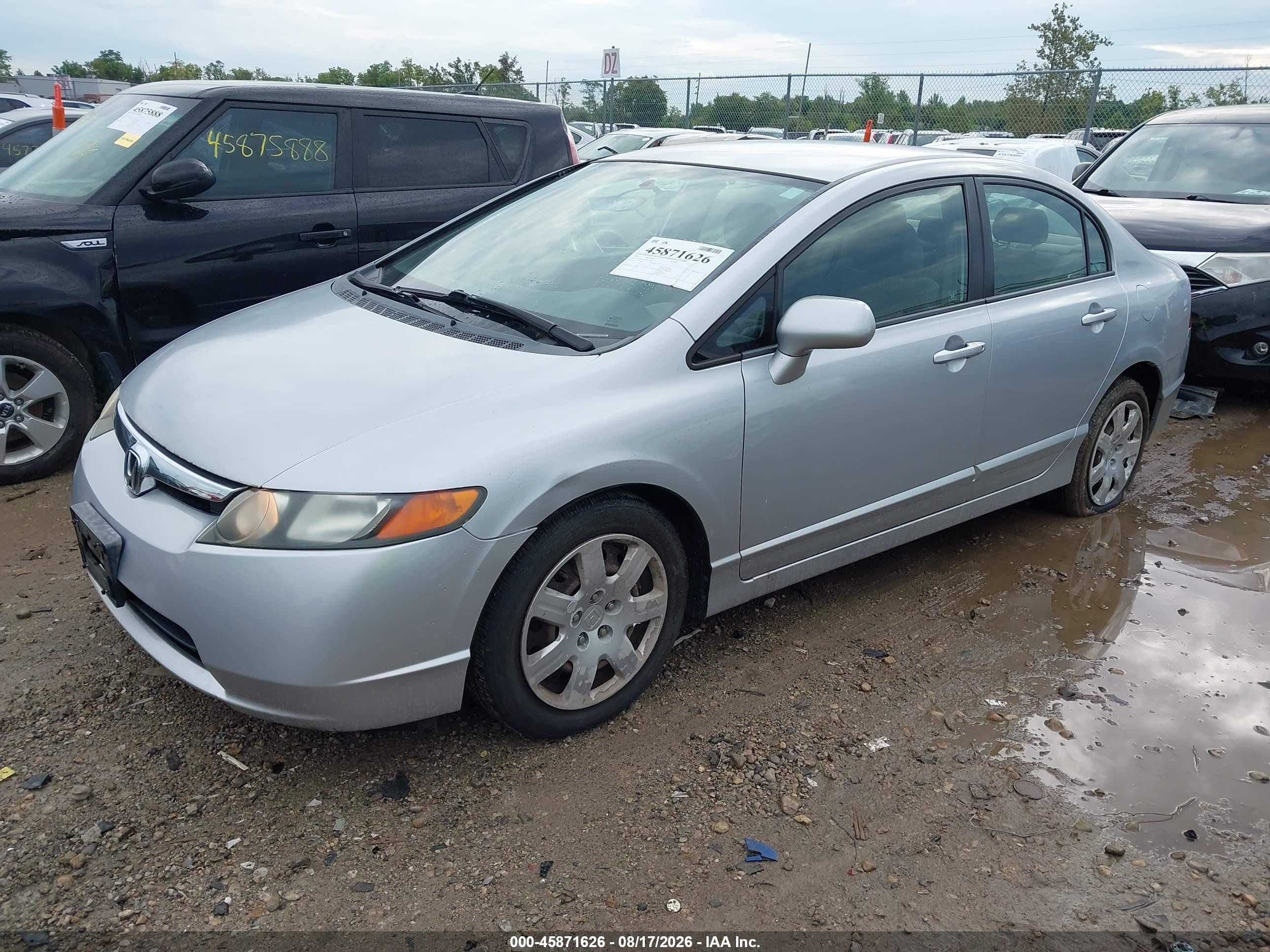 2007 Honda Civic Lx Silver vin: 2HGFA16597H309649