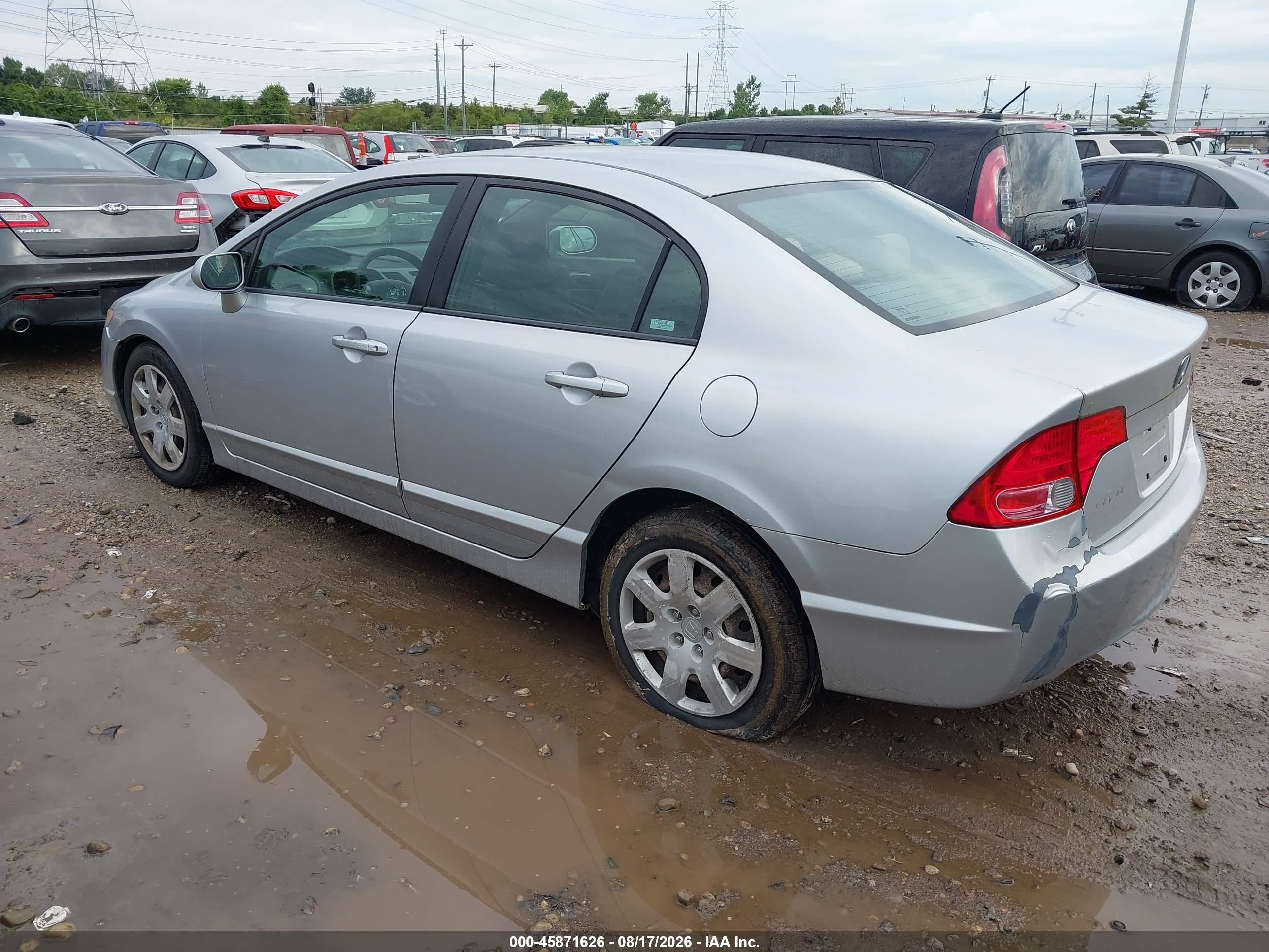 2007 Honda Civic Lx Silver vin: 2HGFA16597H309649
