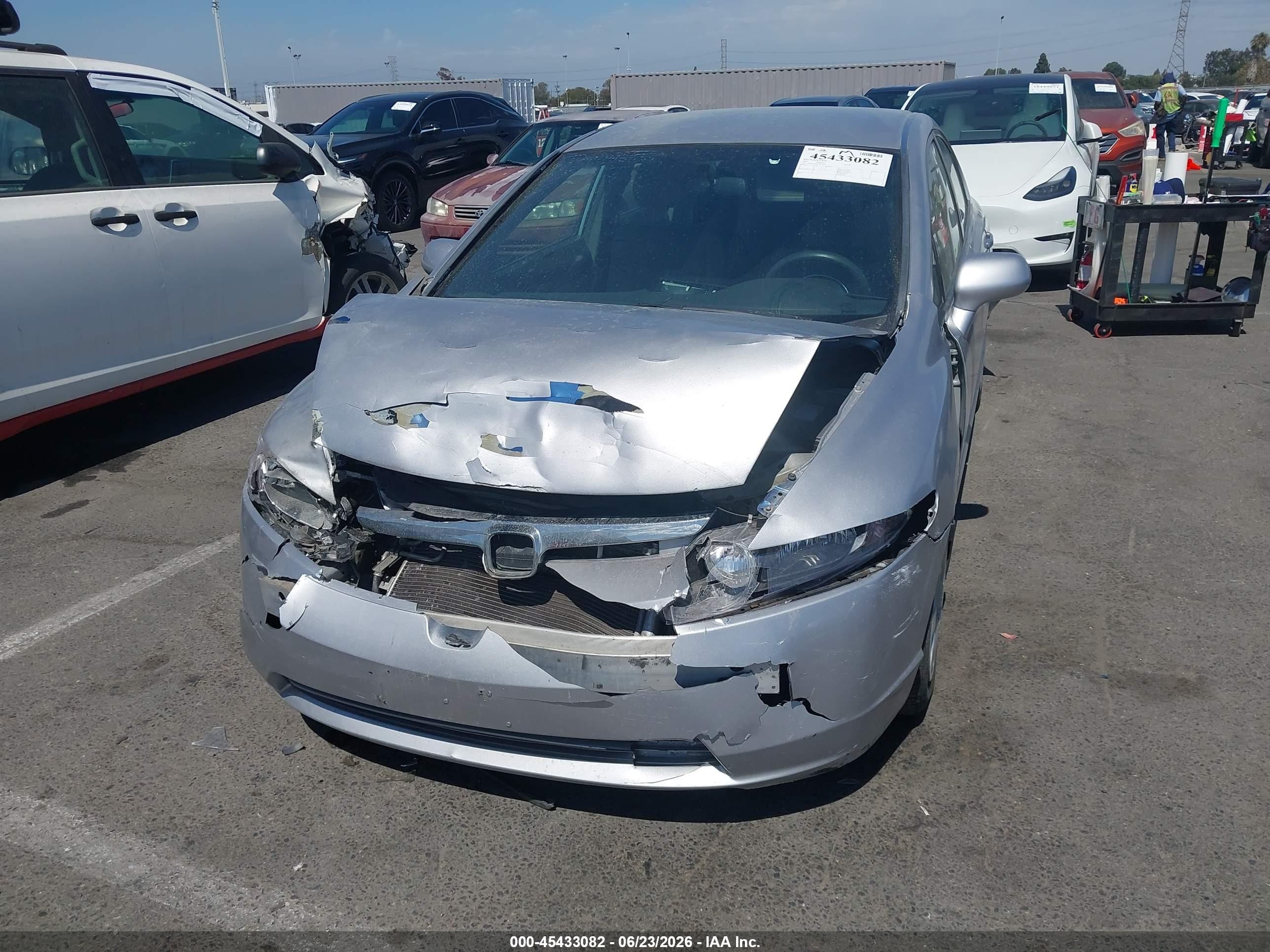 2007 Honda Civic Lx Silver vin: 2HGFA16597H313992