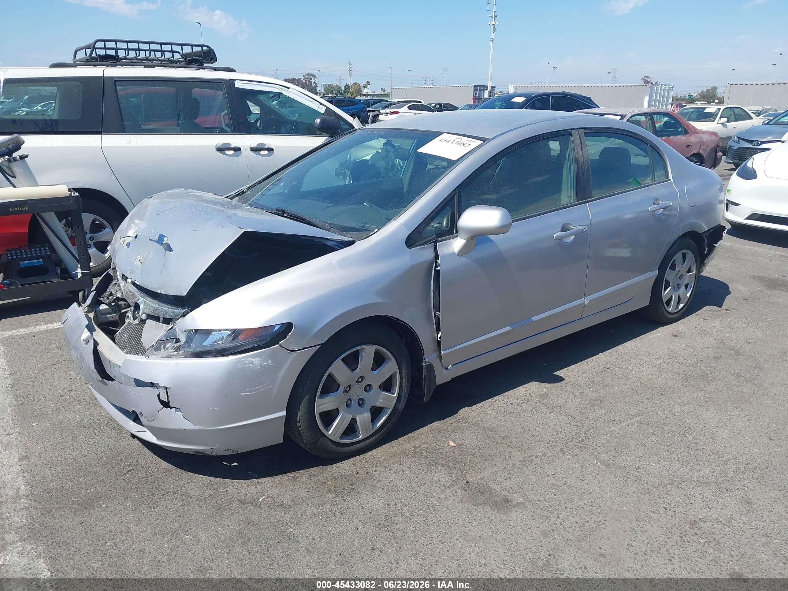 2007 Honda Civic Lx Silver vin: 2HGFA16597H313992