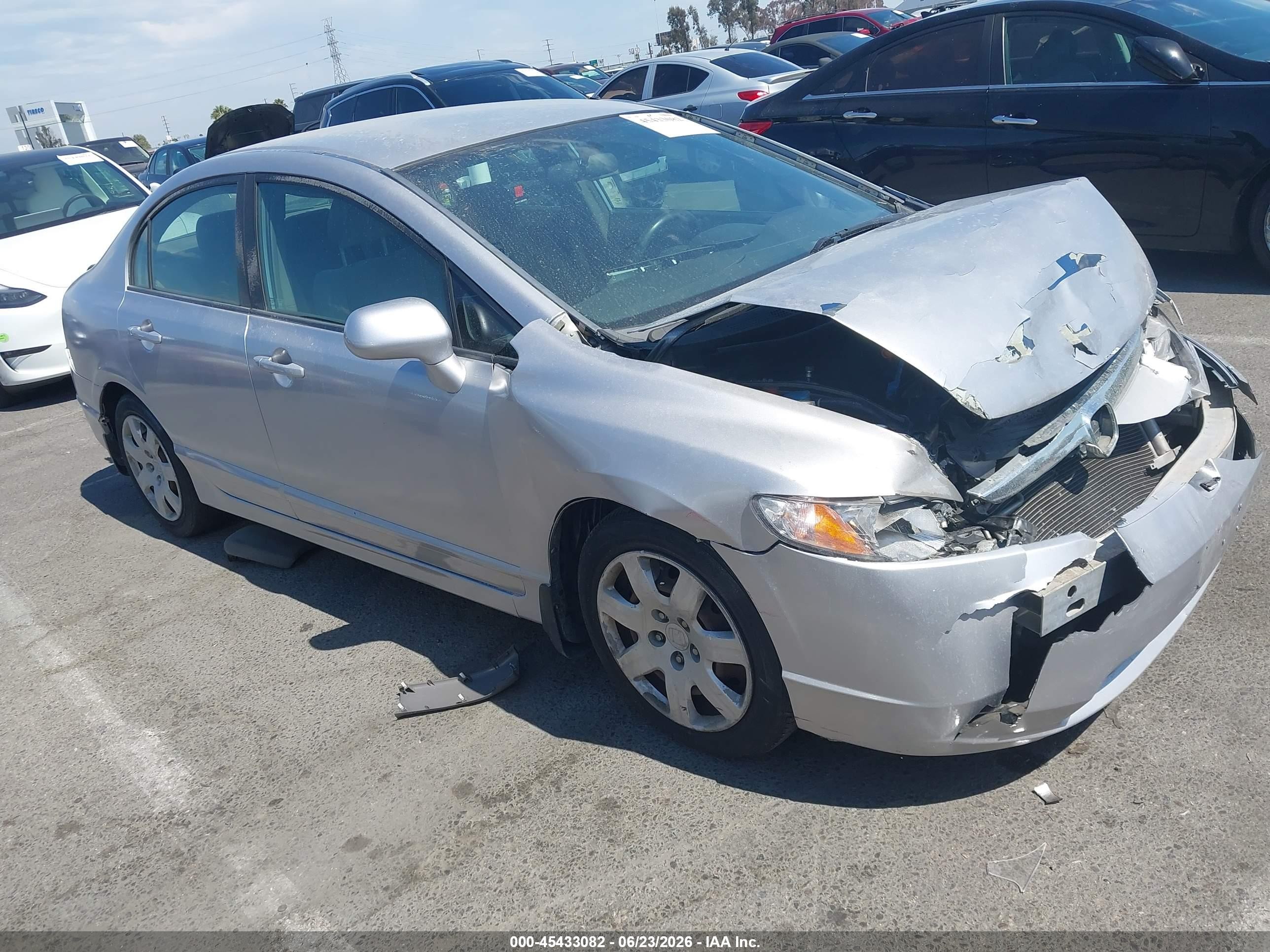 2007 Honda Civic Lx Silver vin: 2HGFA16597H313992