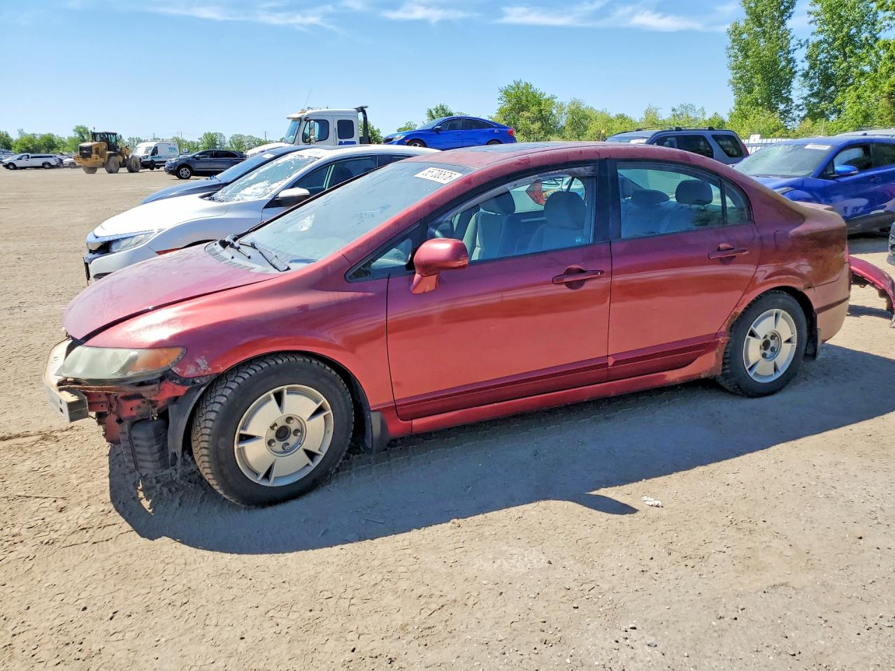 2008 Honda Civic Lx Burgundy vin: 2HGFA16598H006078