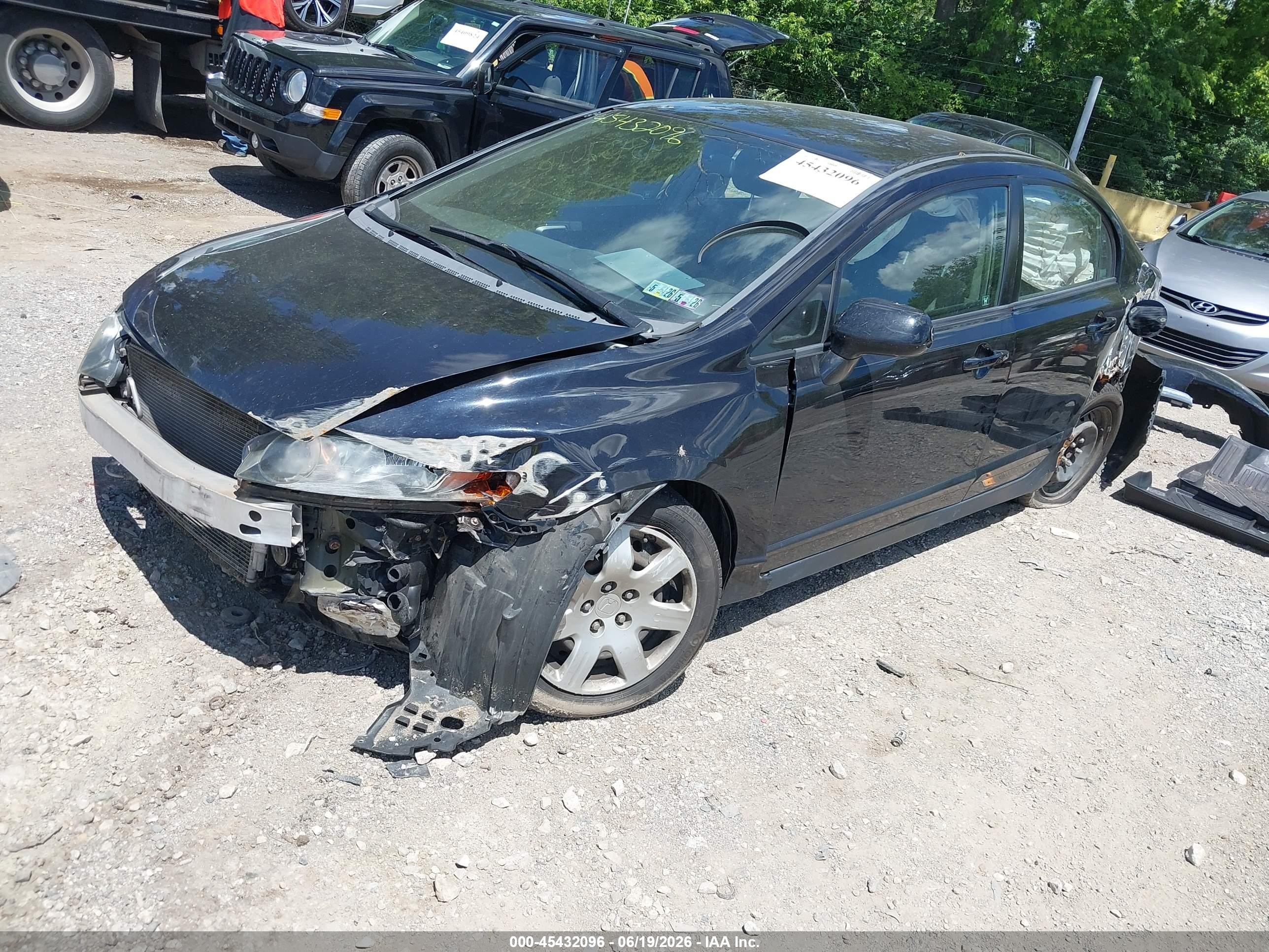 2008 Honda Civic Lx Черный vin: 2HGFA16598H301598