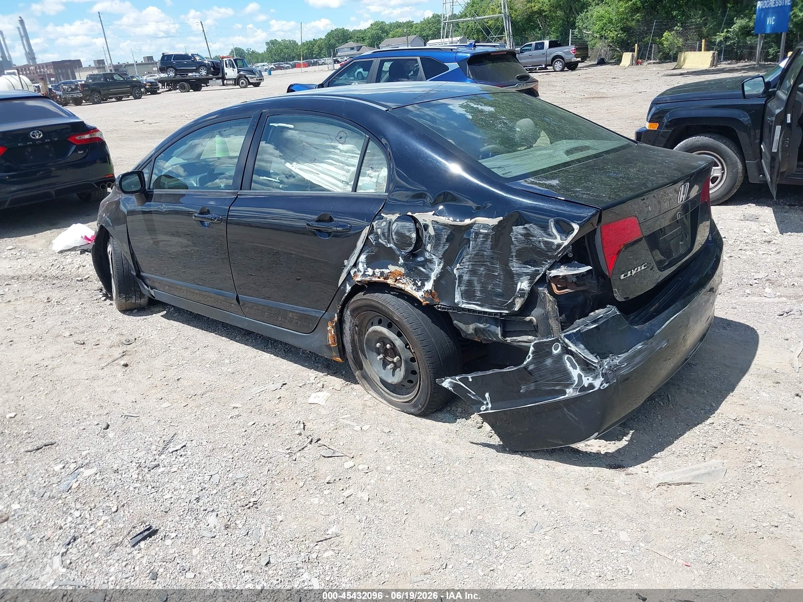 2008 Honda Civic Lx Черный vin: 2HGFA16598H301598