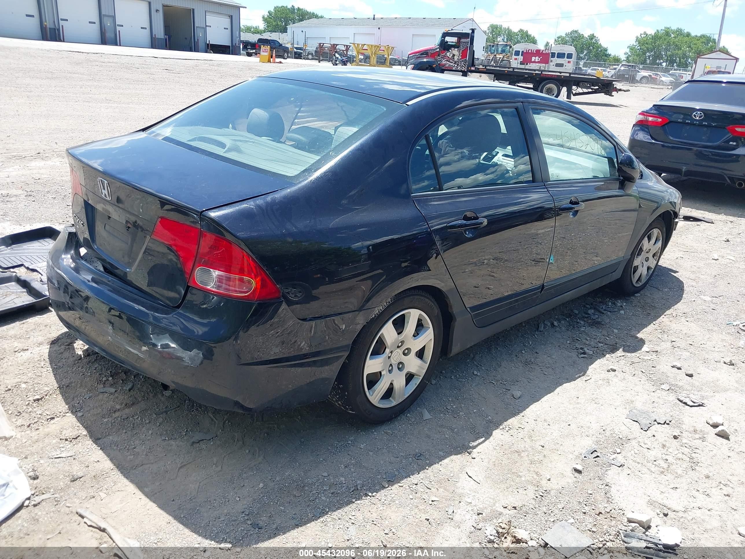 2008 Honda Civic Lx Черный vin: 2HGFA16598H301598