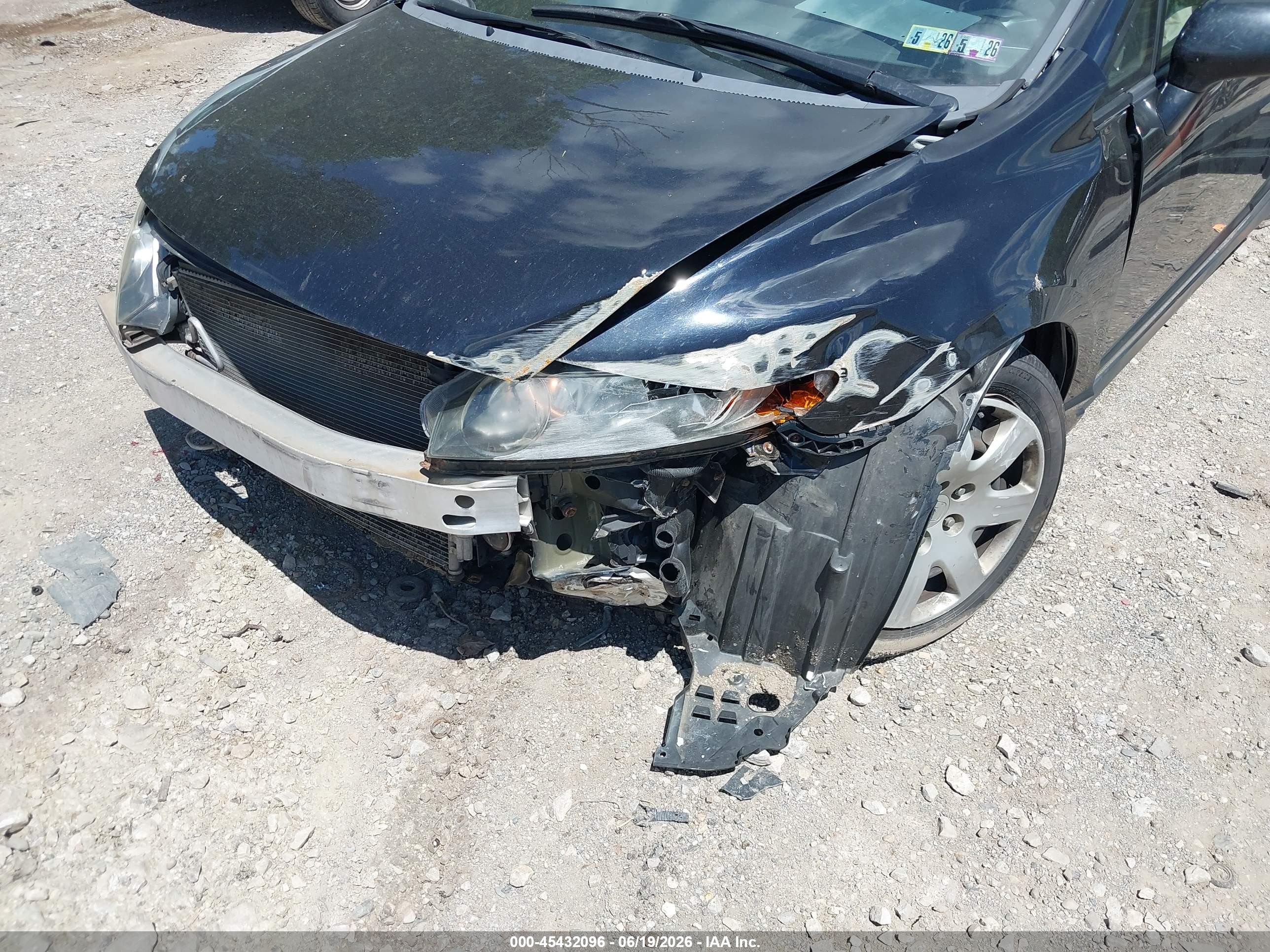 2008 Honda Civic Lx Черный vin: 2HGFA16598H301598
