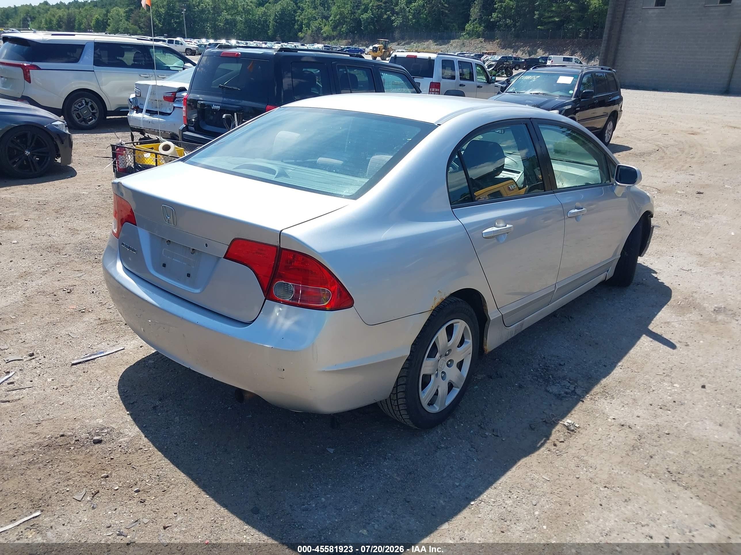 2008 Honda Civic Lx Серый vin: 2HGFA16598H322855