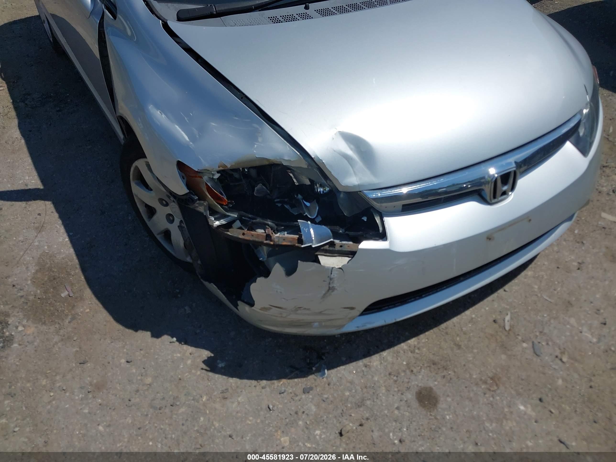 2008 Honda Civic Lx Серый vin: 2HGFA16598H322855