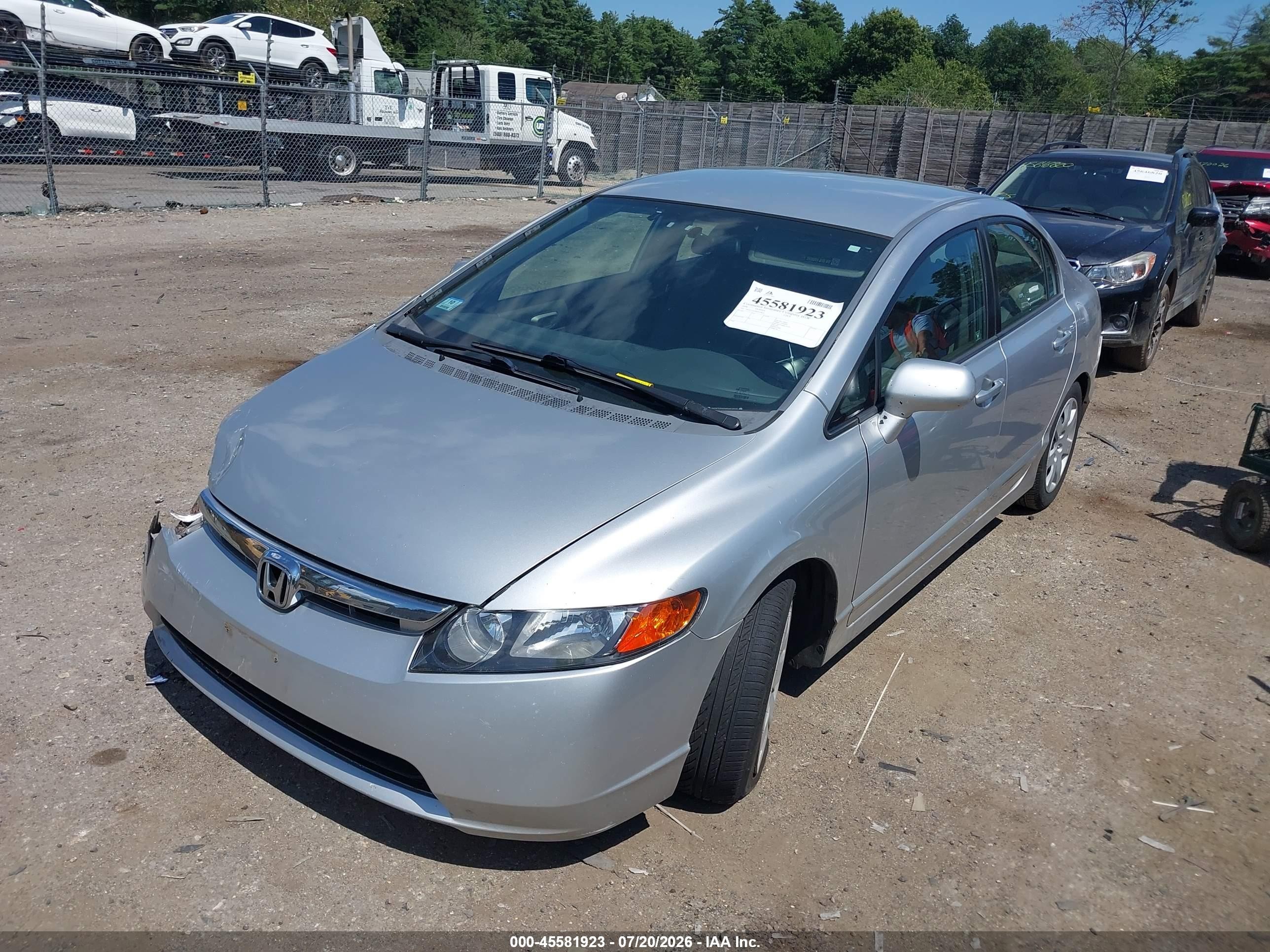 2008 Honda Civic Lx Серый vin: 2HGFA16598H322855
