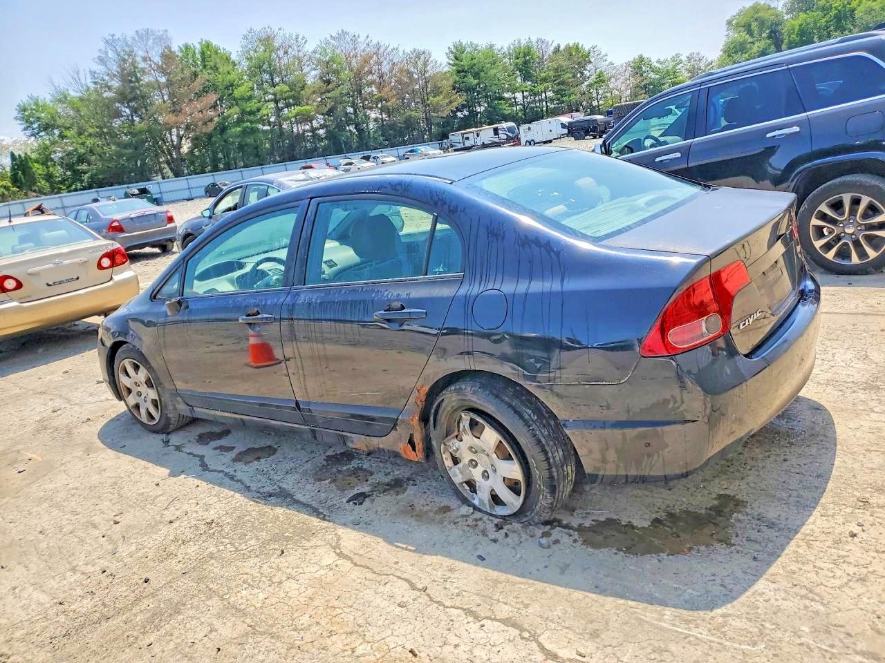 2008 Honda Civic Lx Black vin: 2HGFA16598H335671
