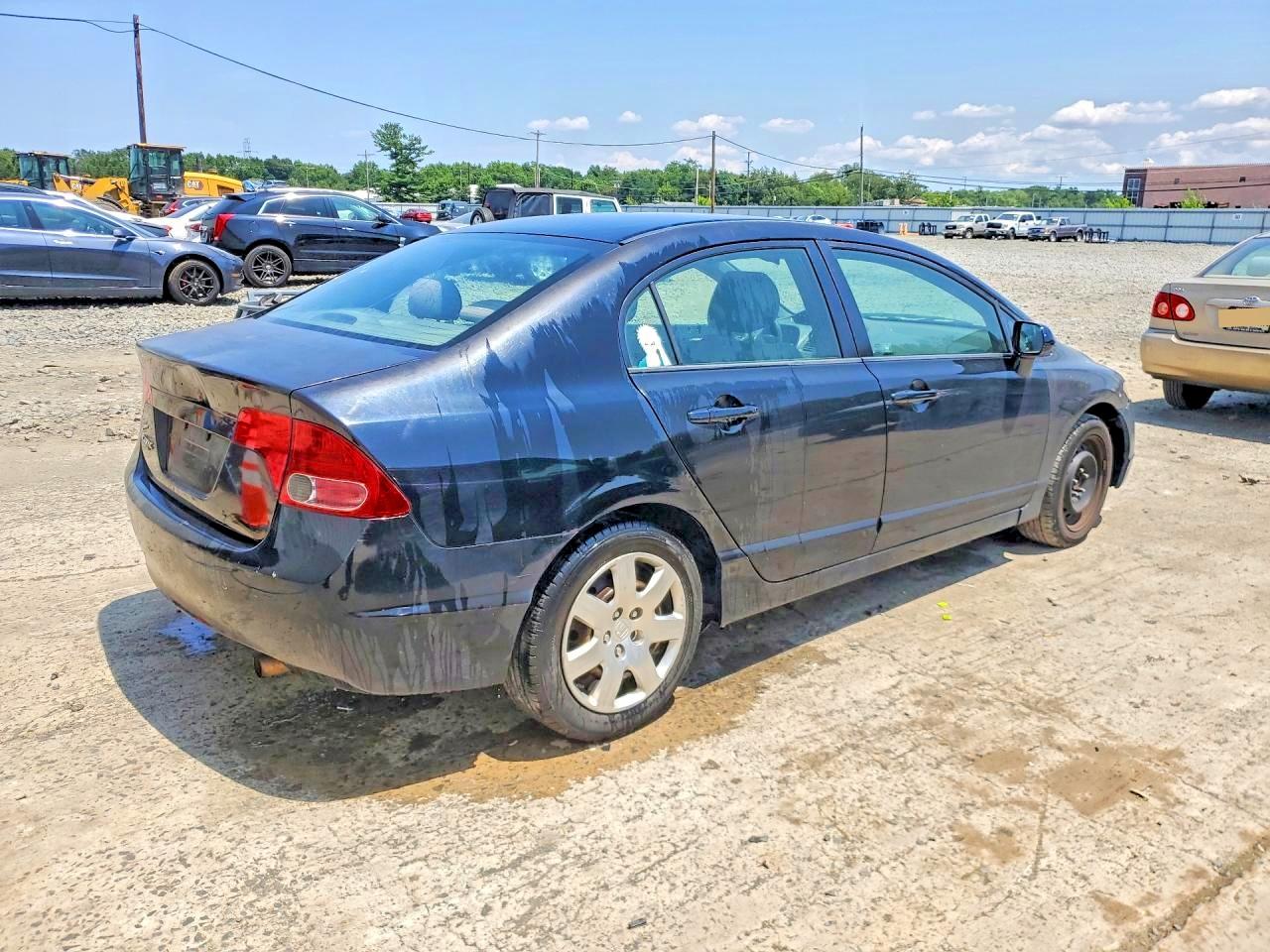 2008 Honda Civic Lx Black vin: 2HGFA16598H335671