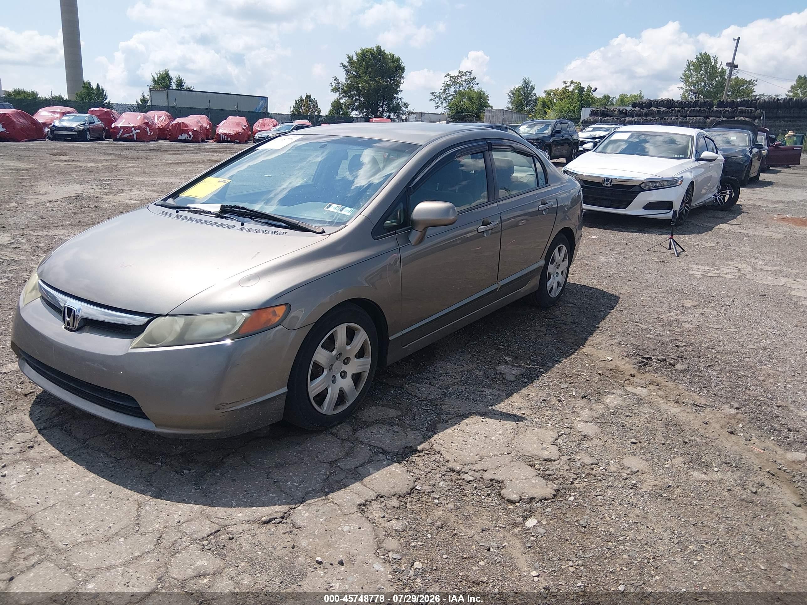 2008 Honda Civic Lx Brown vin: 2HGFA16598H348713