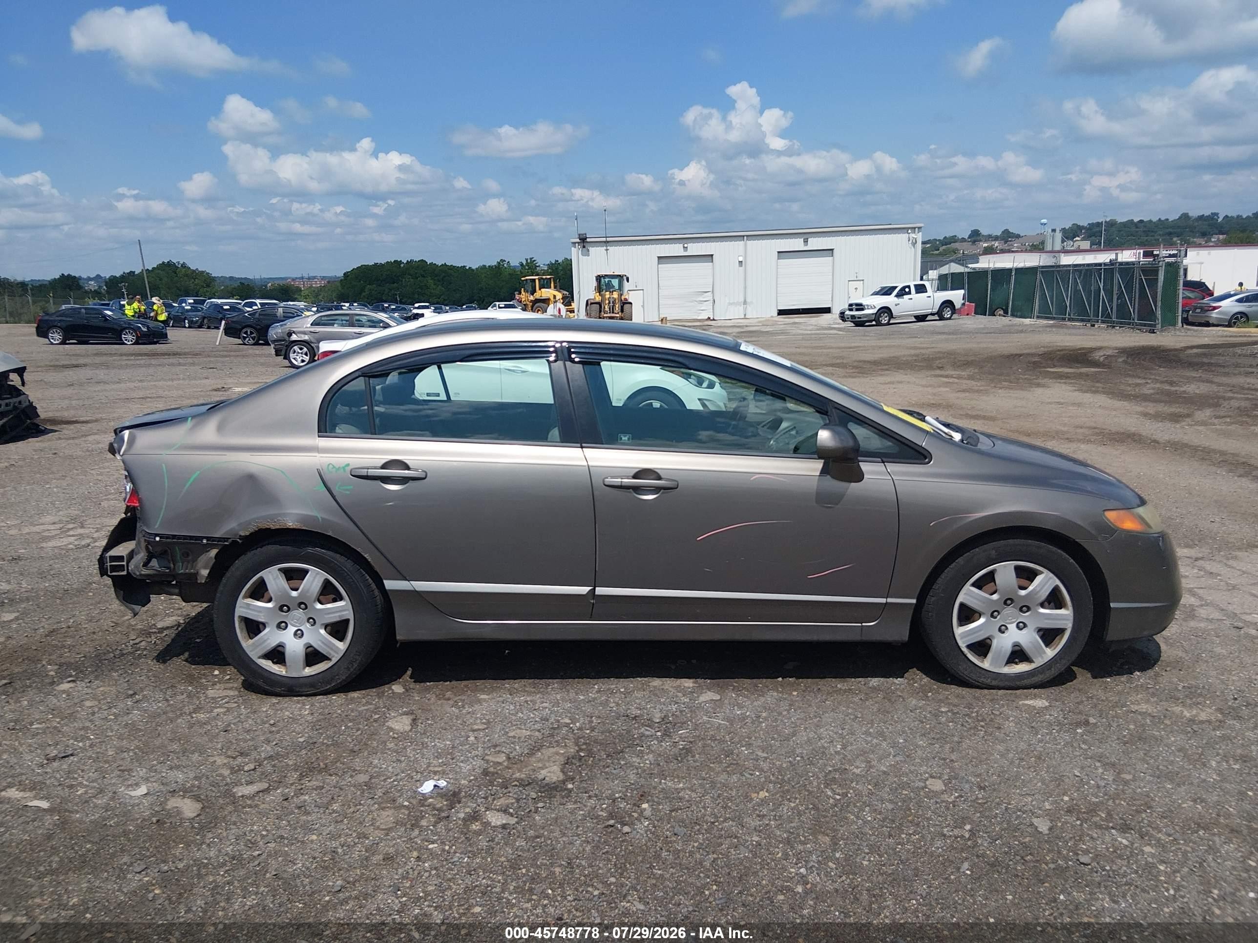 2008 Honda Civic Lx Brown vin: 2HGFA16598H348713
