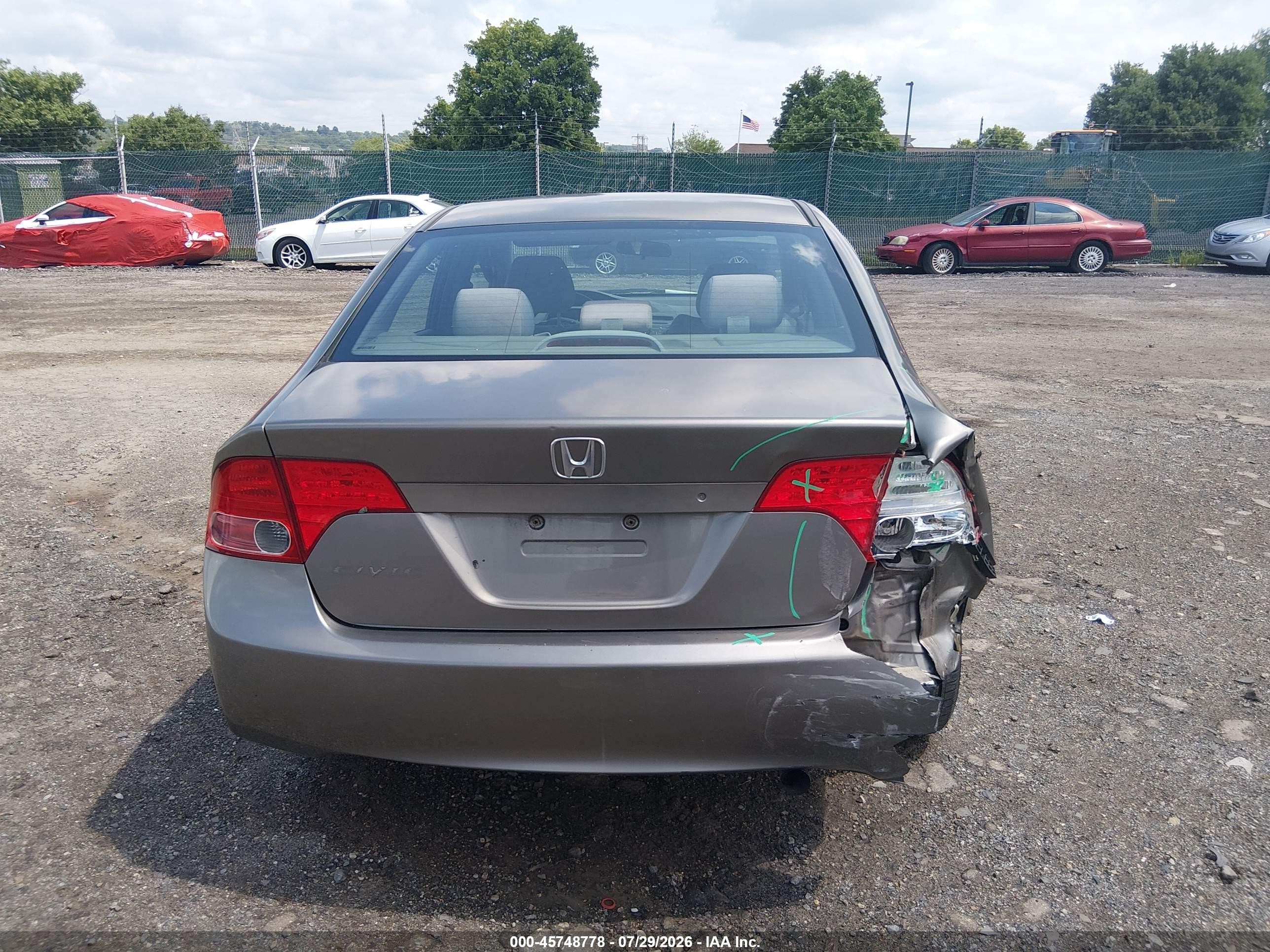 2008 Honda Civic Lx Brown vin: 2HGFA16598H348713