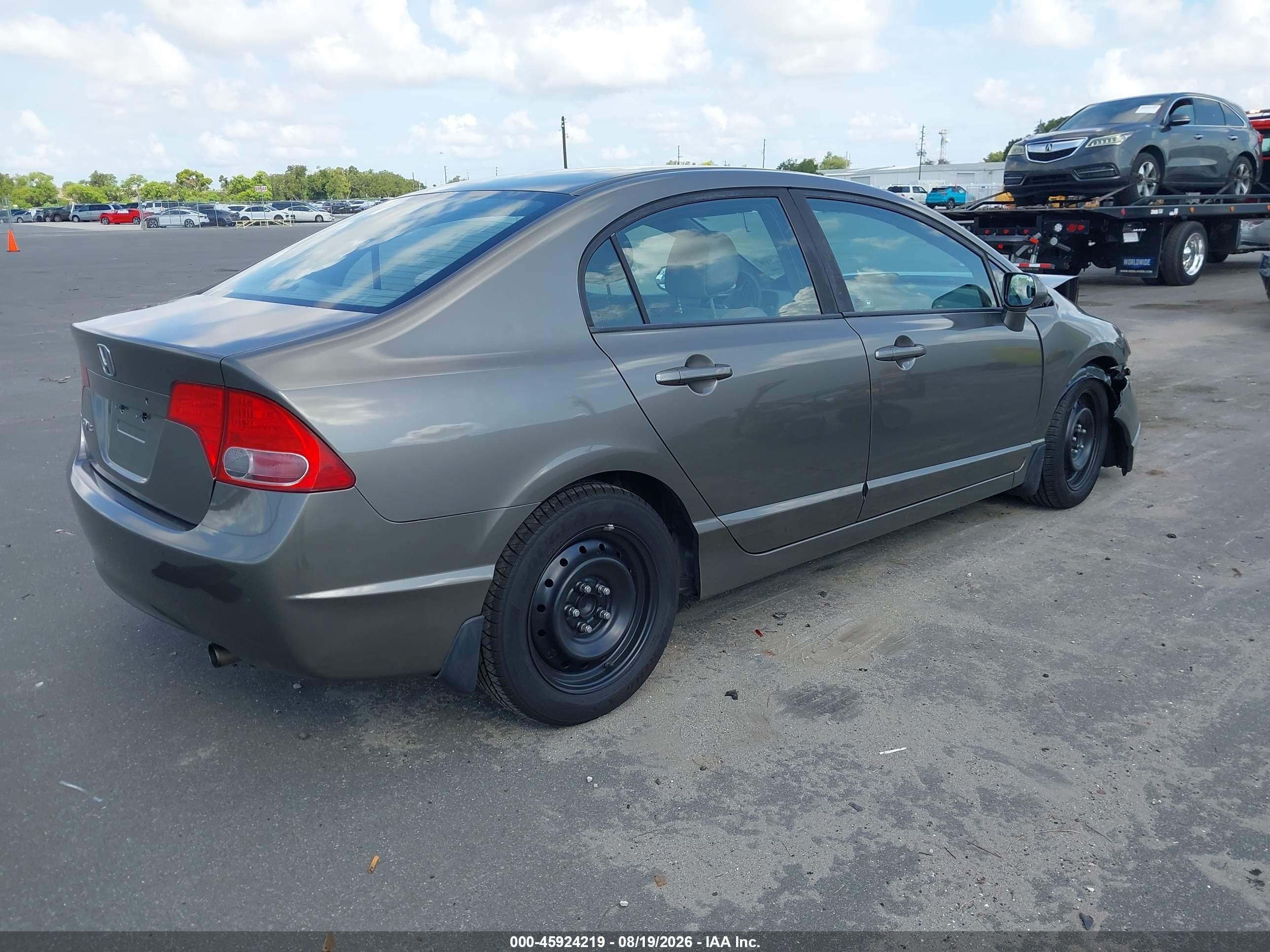 2008 Honda Civic Lx Gray vin: 2HGFA16598H351420