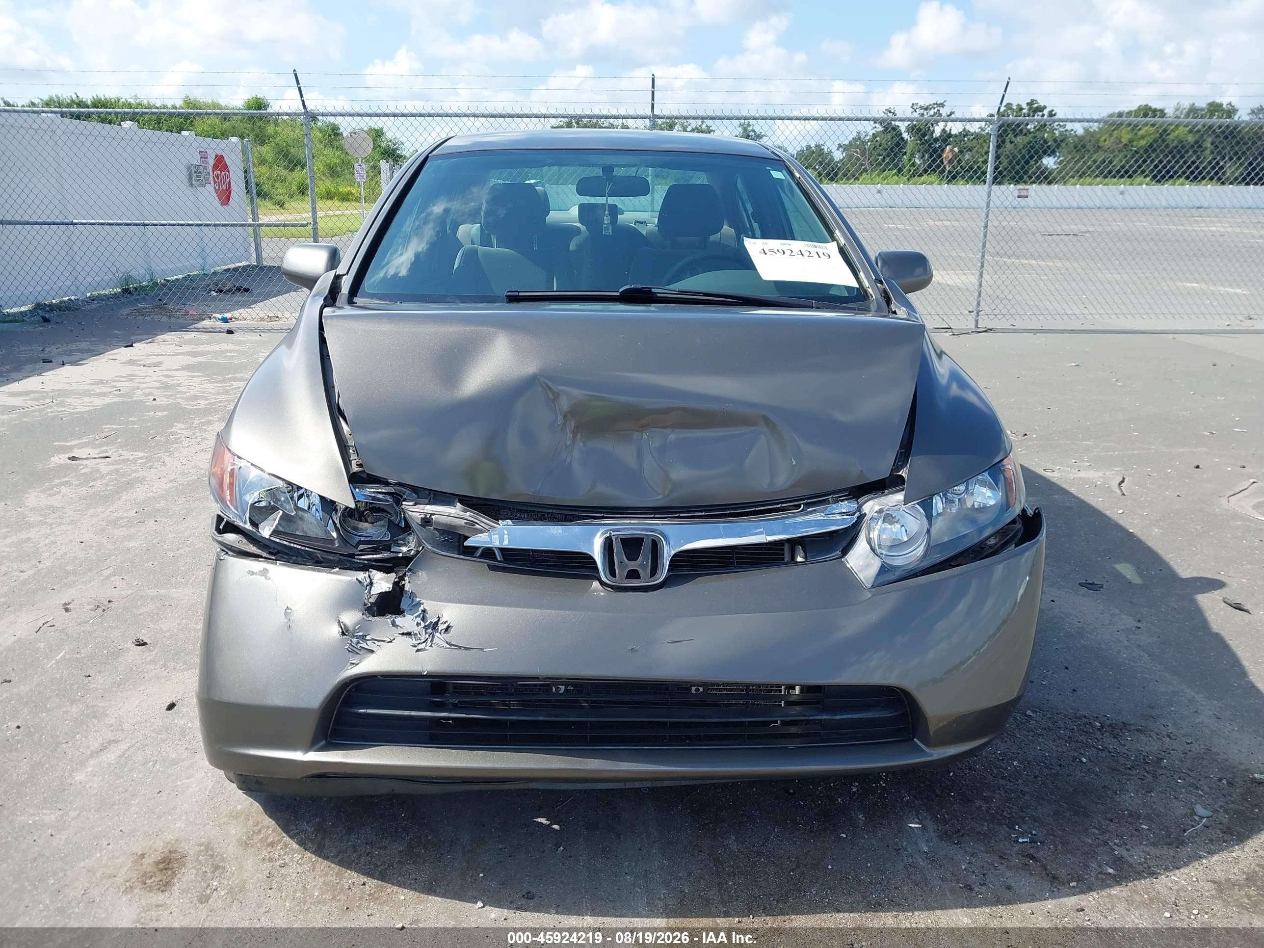 2008 Honda Civic Lx Gray vin: 2HGFA16598H351420